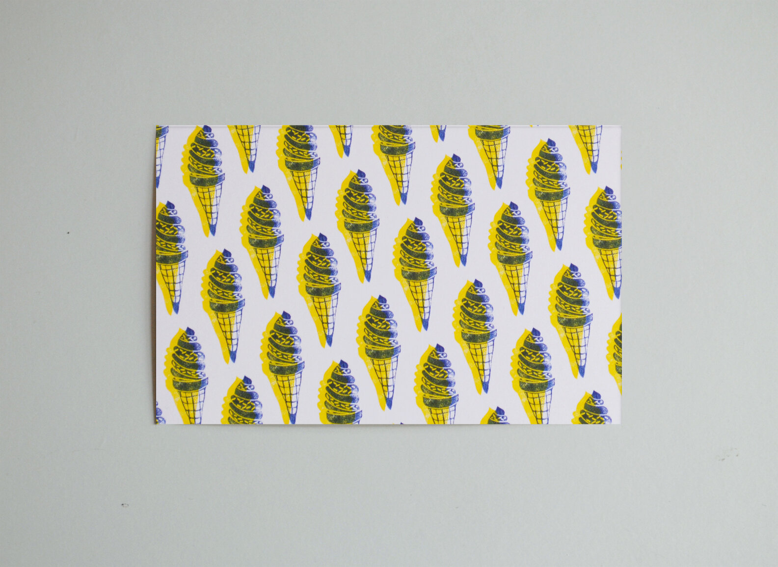 Ice Cream Pattern Postcard