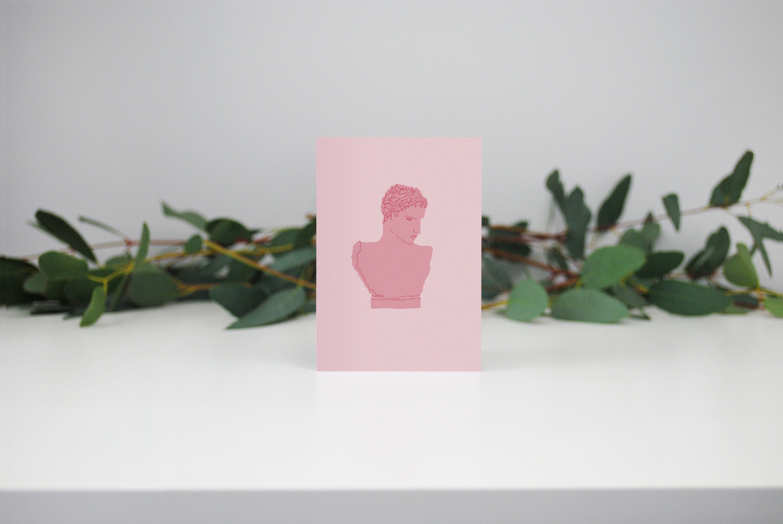 Pink Bust Mini Card