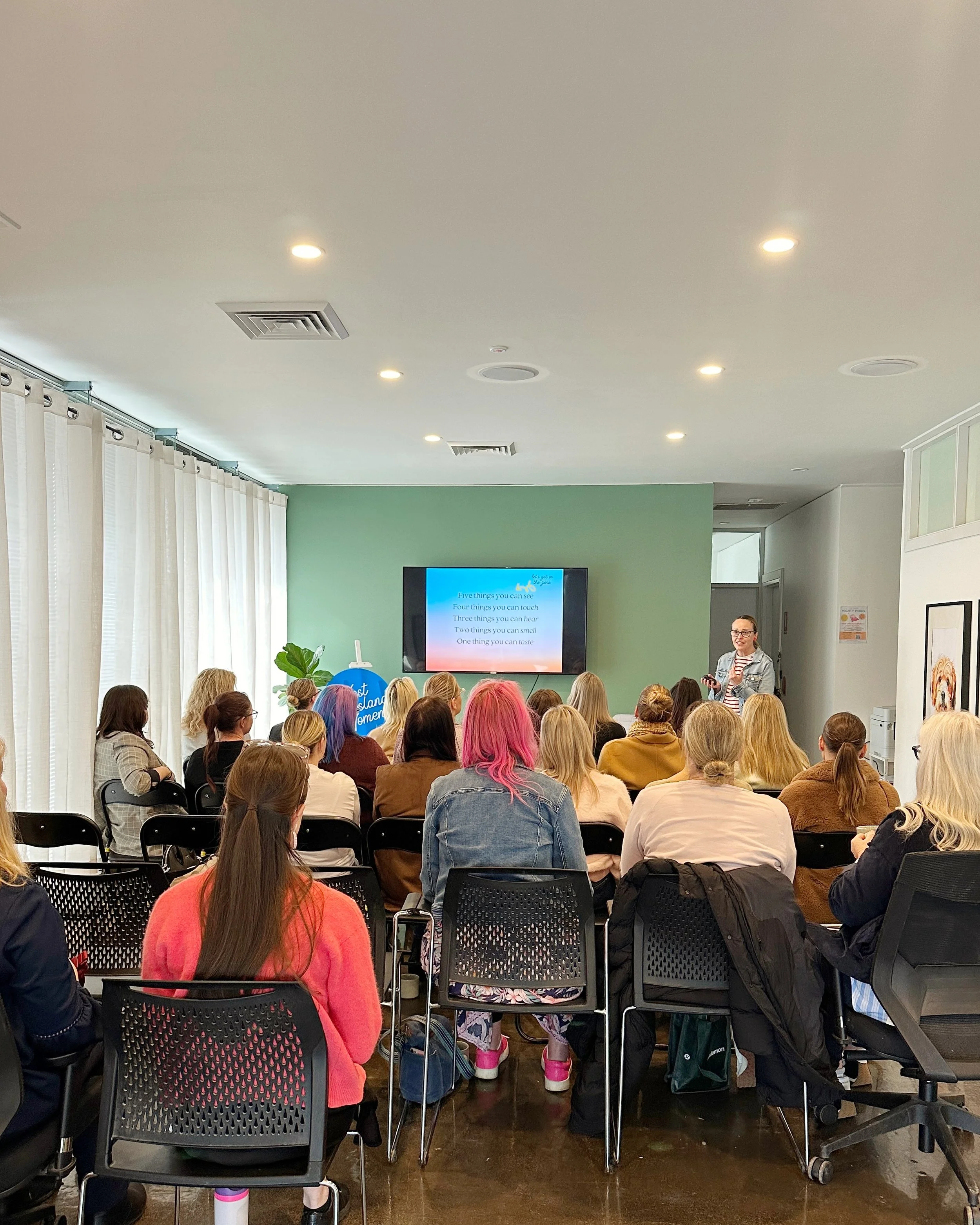 Erika McInerney presents a workshop to a room of West Gippsland women founders.
