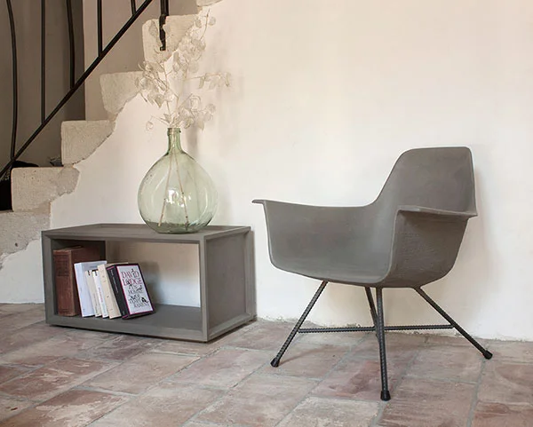 concrete / hauteville / armchair low