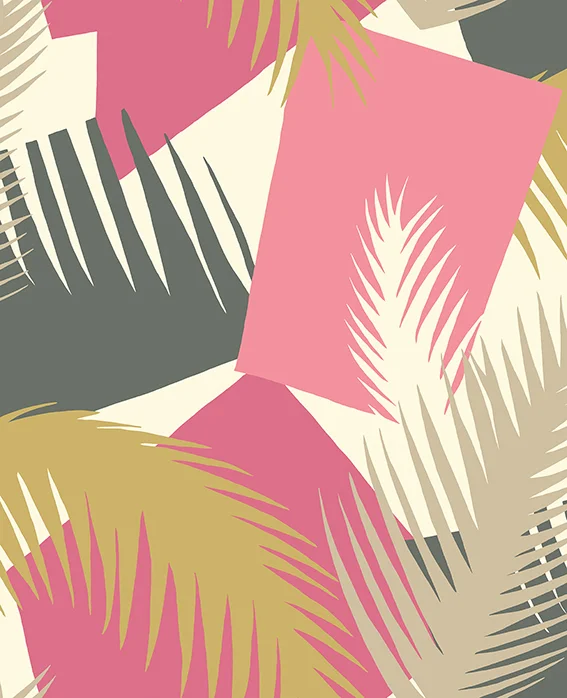 Pink Deco Palm / Wallpaper / Cole and Son wallpaper