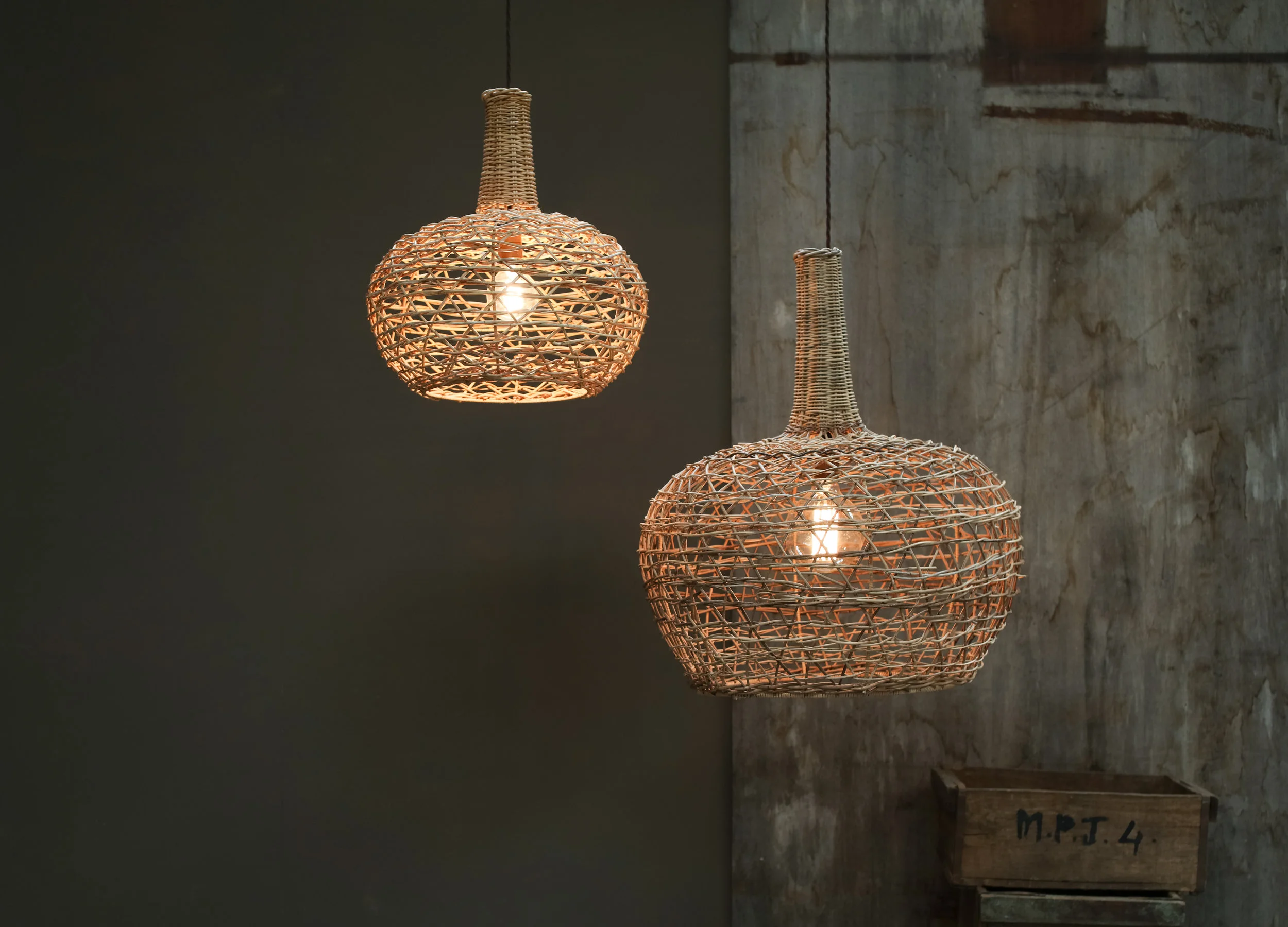 Rattan Lampshade / Beru Rattan Lampshade / Conical Lampshade