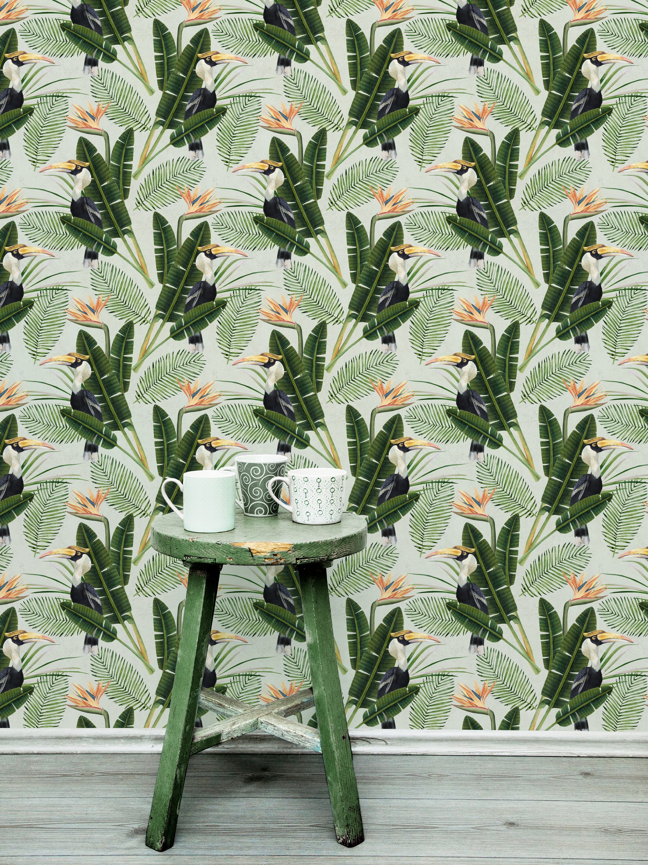 Birds of Paradise wallpaper / mind the gap wallpaper