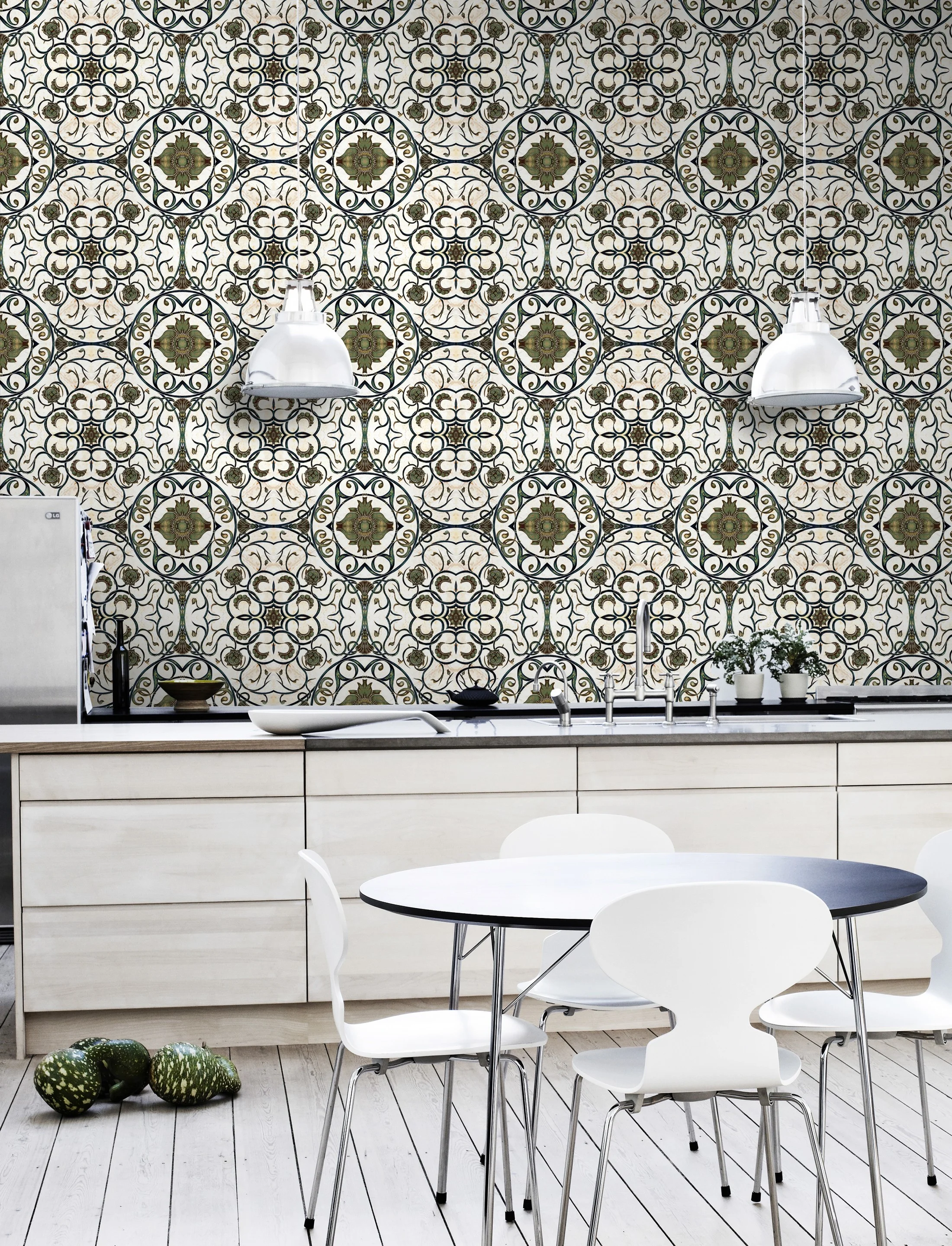 Organic Tile Wallpaper / Tile Wallpaper / Mind the Gap wallpaper