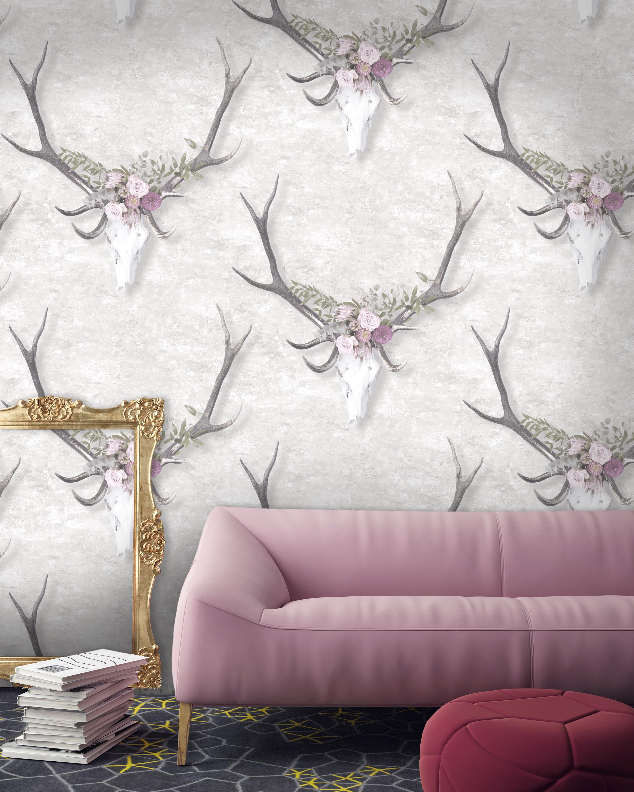 George / Woodchip & Magnolia wallpaper / wallpaper / stag wallpaper