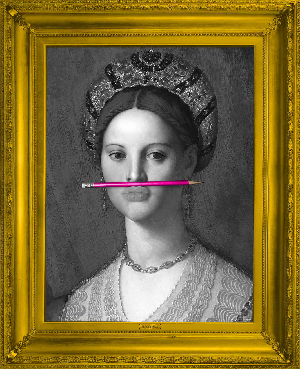 The Pink Pencil / Mineheart / art on canvas