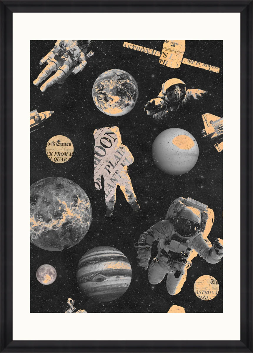 Astronaught / framed art print / art print / astronaught art print / mind the gap