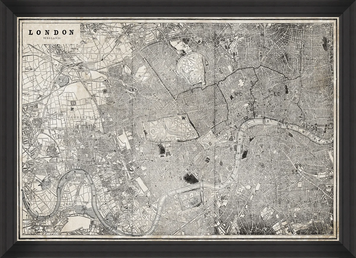 London map framed art print / mind the gap / fine art