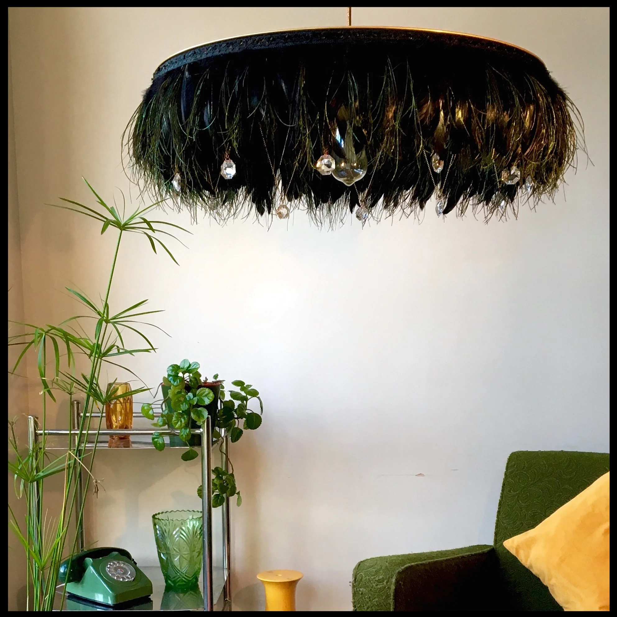 Sadie feather chandalier / peacock feather chandalier / peacock feathers / decadent chandalier