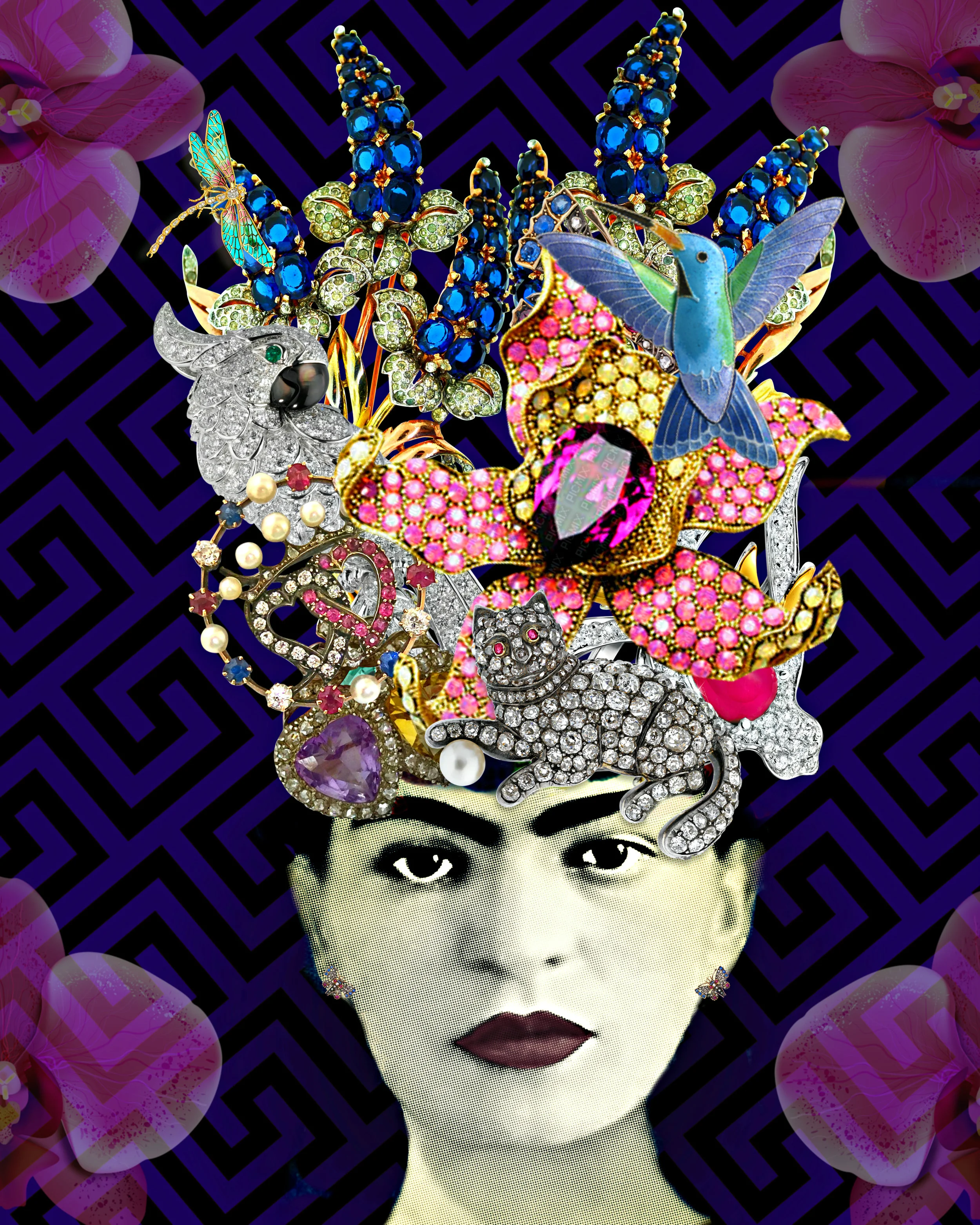Frida Jewell / frida kahlo art prints / christine mcconnell