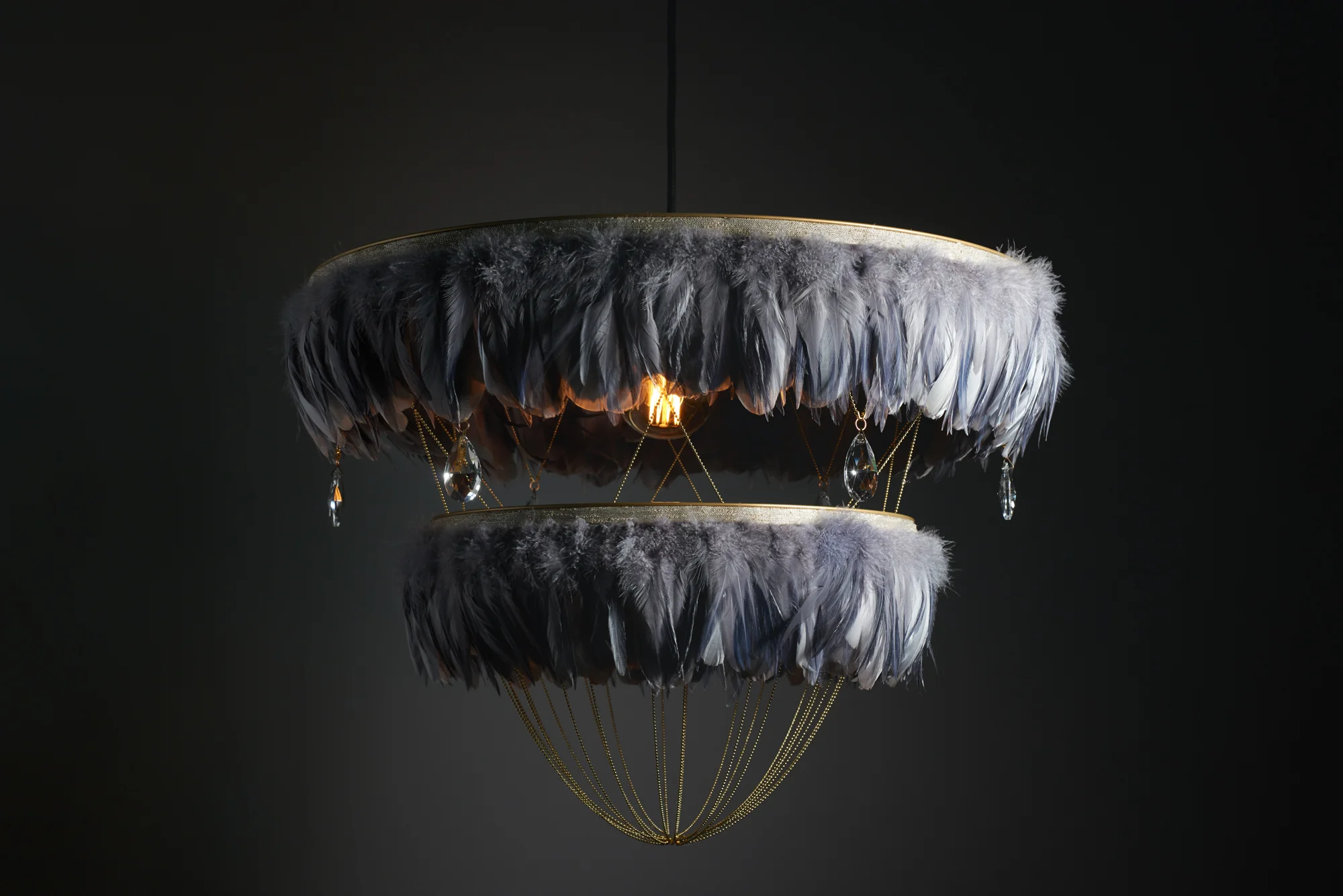feather chandelier / coldharbour lights /bertie feather chandelier