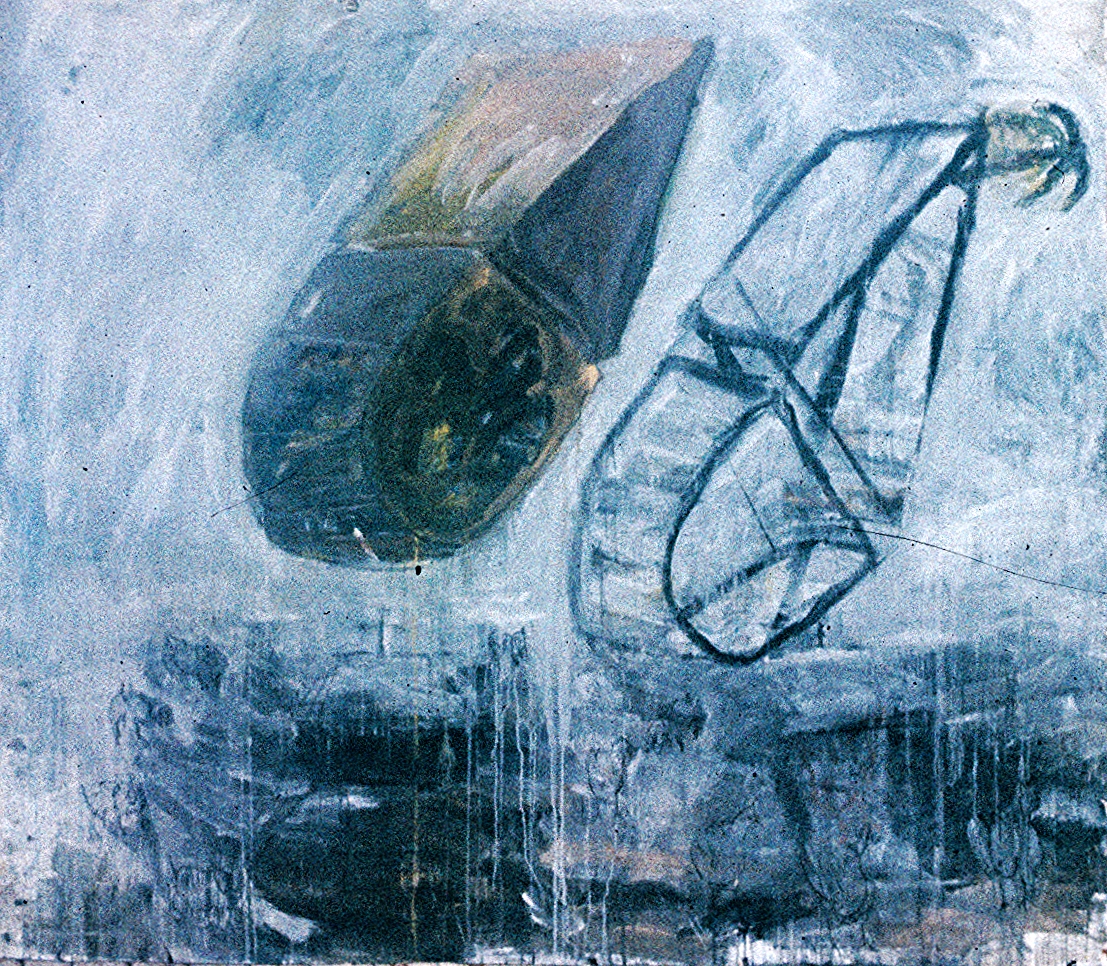   resurrection   charcoal, tempera &amp; oil on paper  260 x 300 cm   1986  