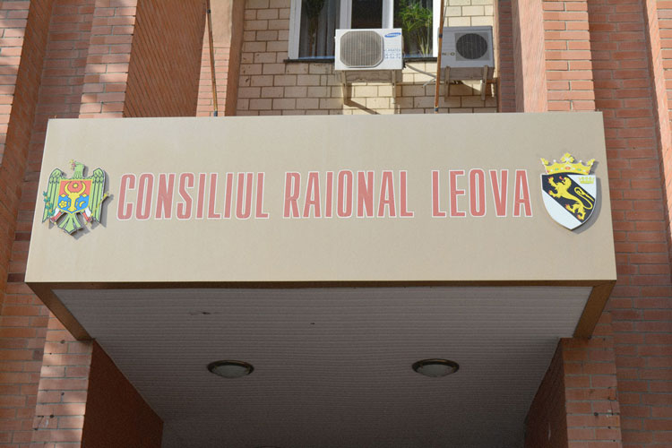 The 'Leova District Council' government building.