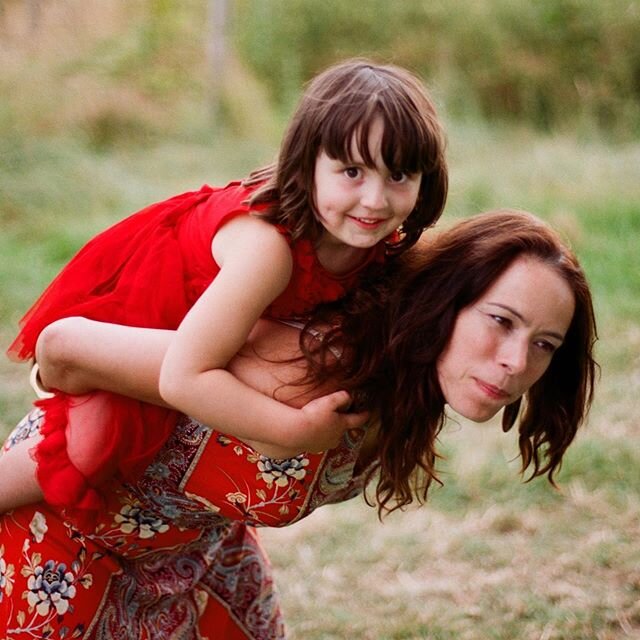 Aoife and Scarlet doing piggyback pirouettes. &mdash;
July 2019
&mdash;
#wildandserene #play #forestparty #red #fire #pirouette #havingalaugh #besttimes #joy #hugs #funtimes #havingaball #superia400 #filmisnotdead #filmphotography #niftyfifty