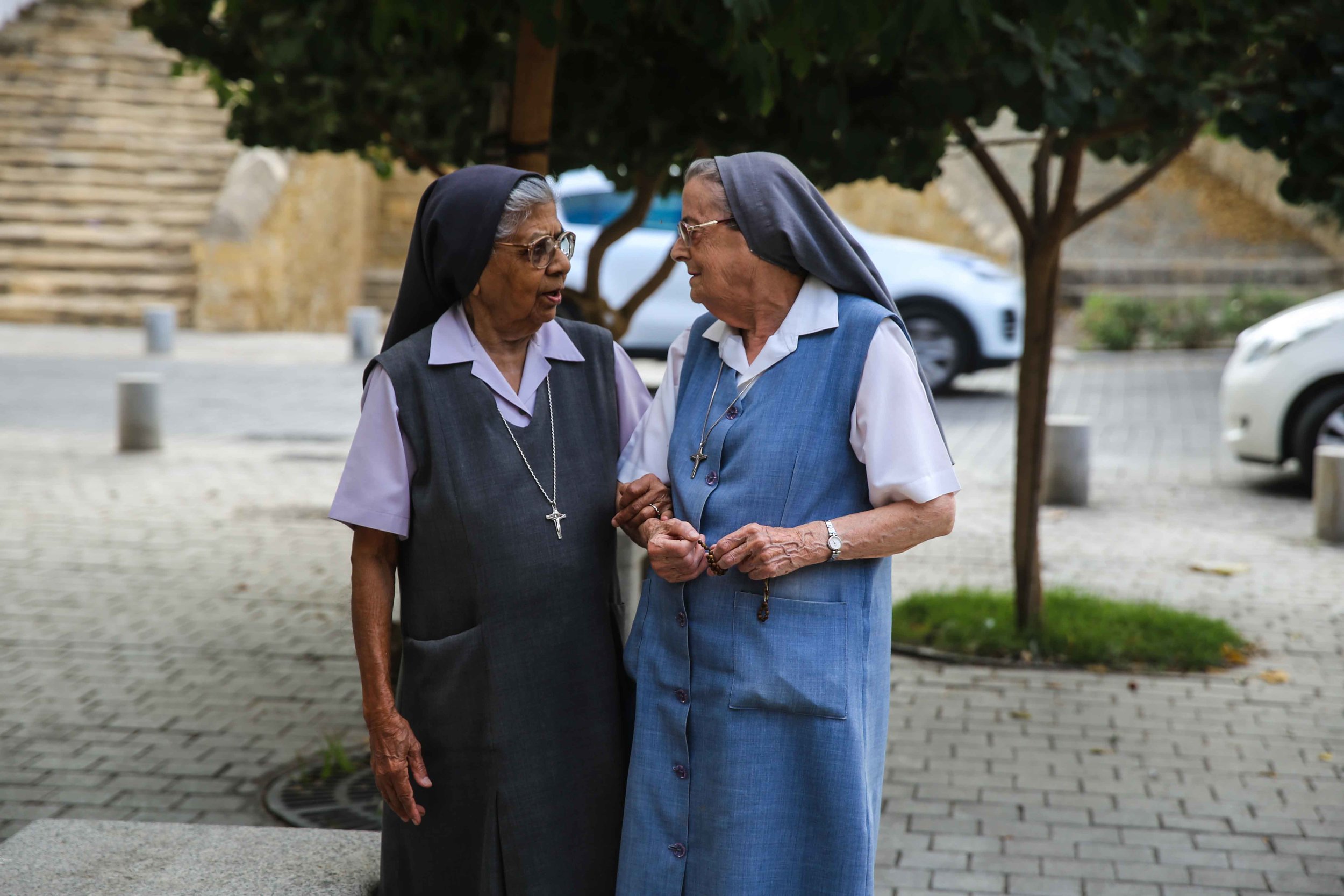 Nuns in Old Nicosia, Cyprus
