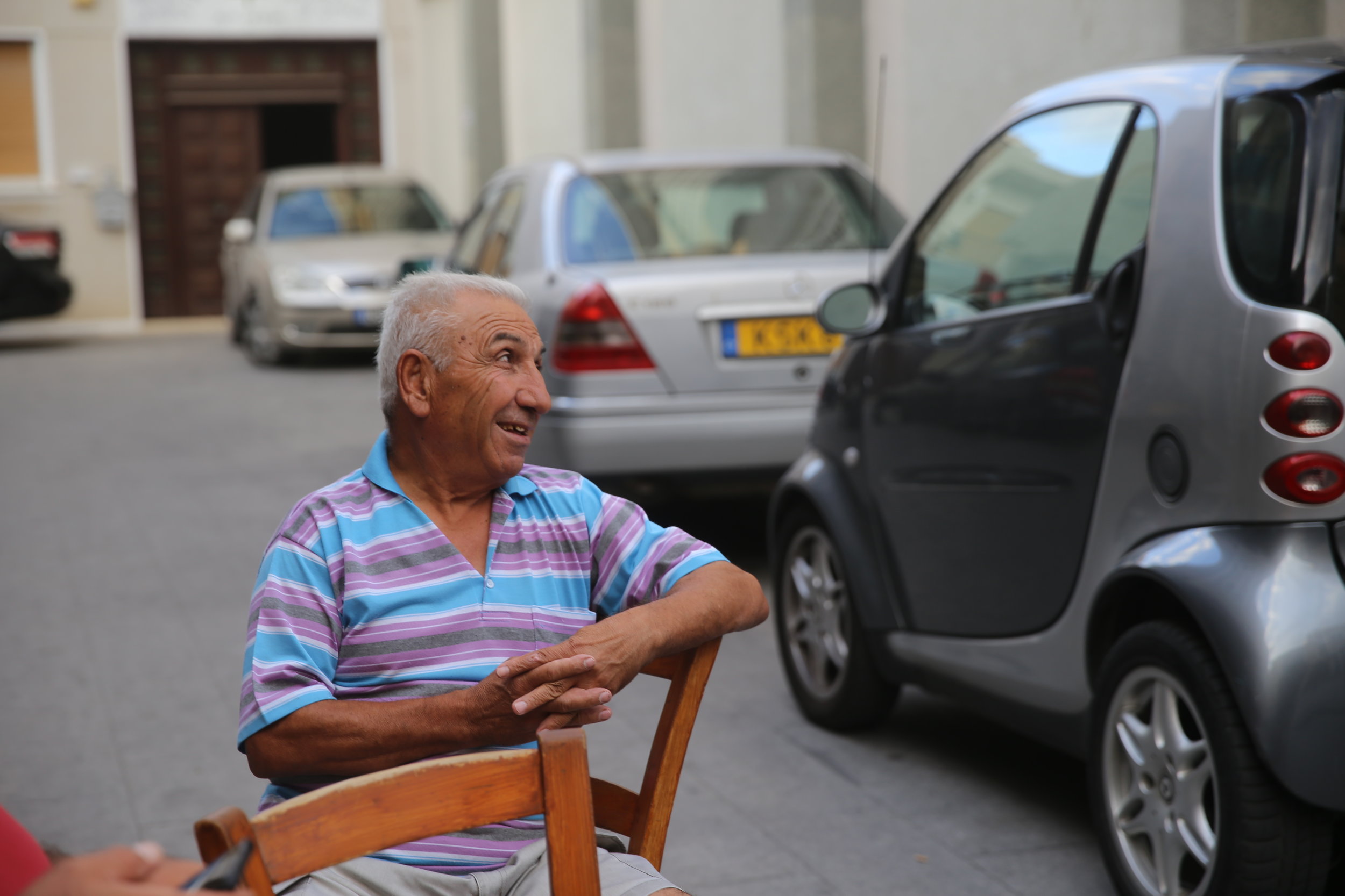 Old man in Old Nicosia, Cyprus