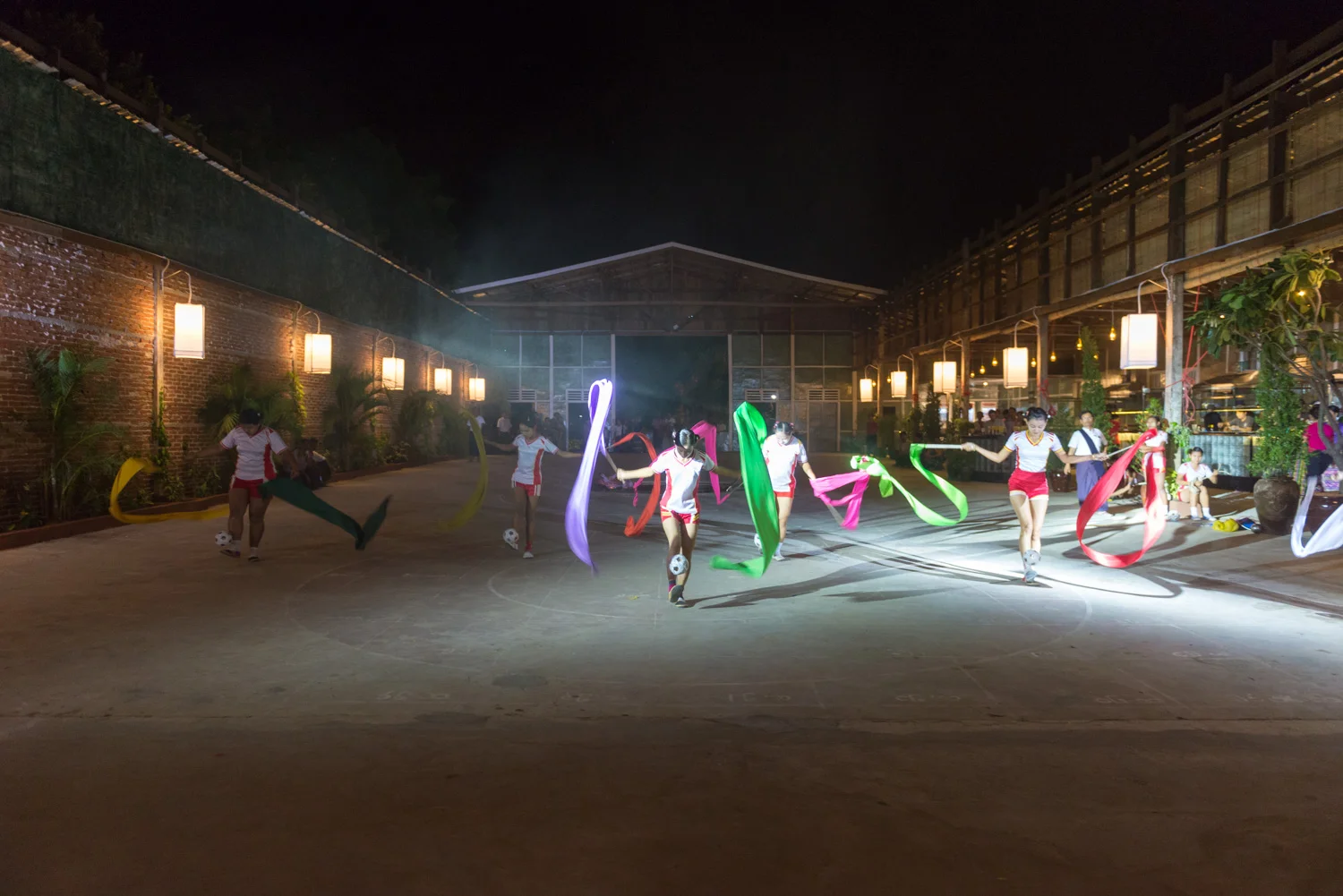 Sharky's Chinlone performers