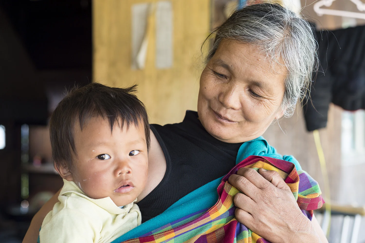 Chin grandmother and grandson