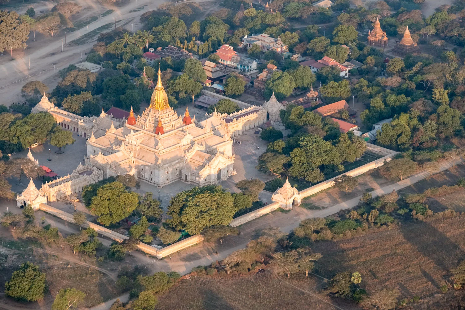Aerial view of Ananda temple