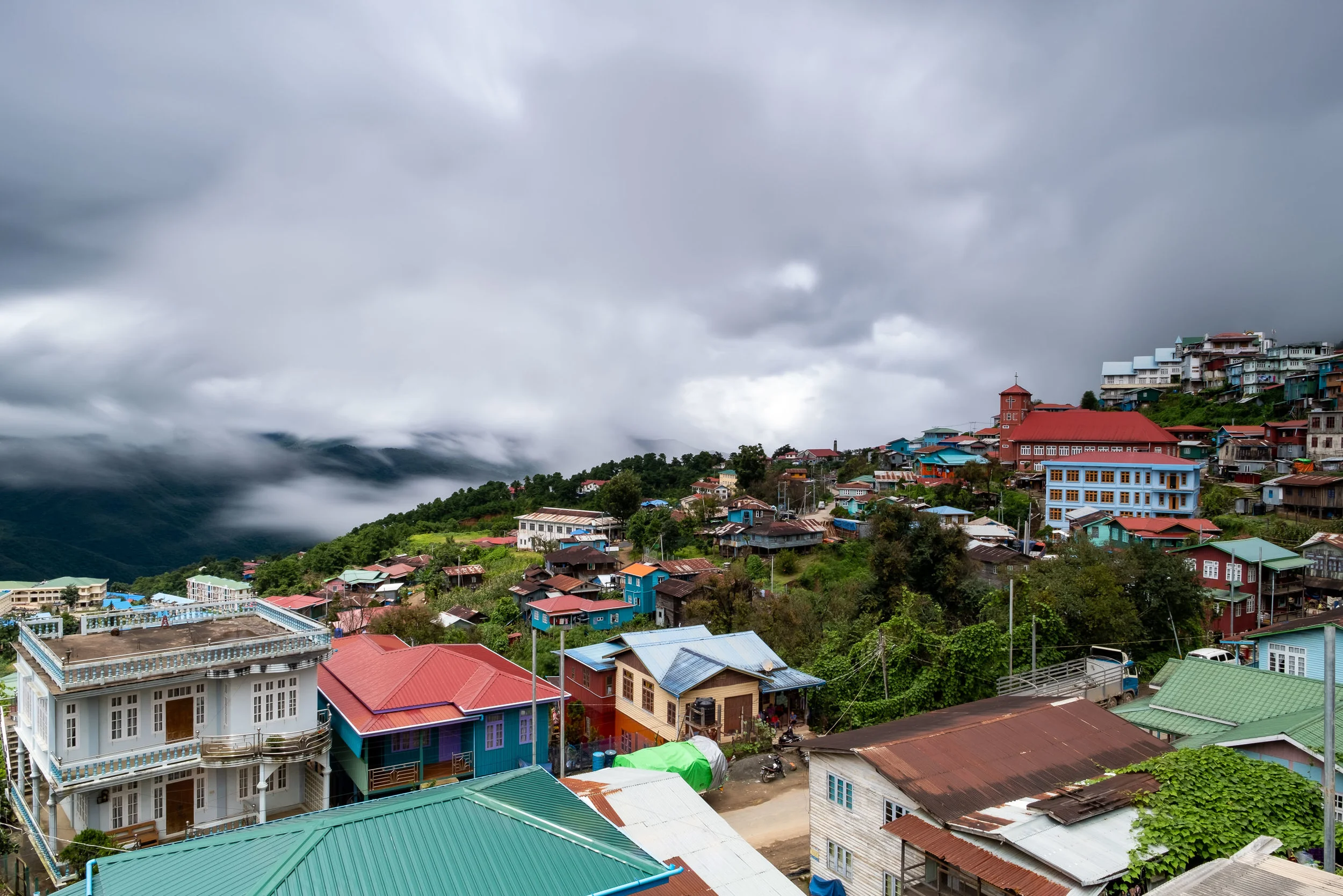 Hakha in rainy season