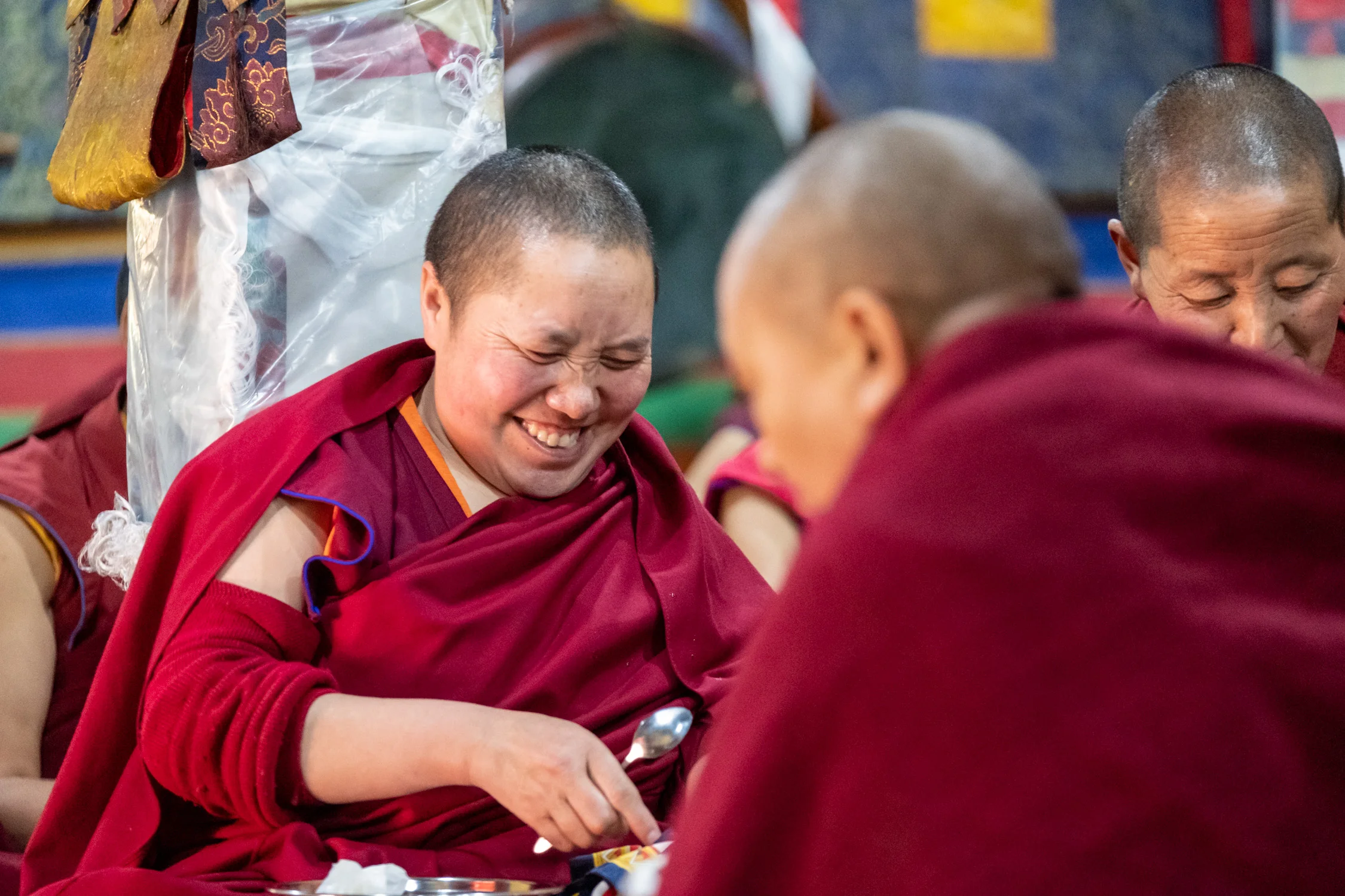 Laughing Tibetan nuns