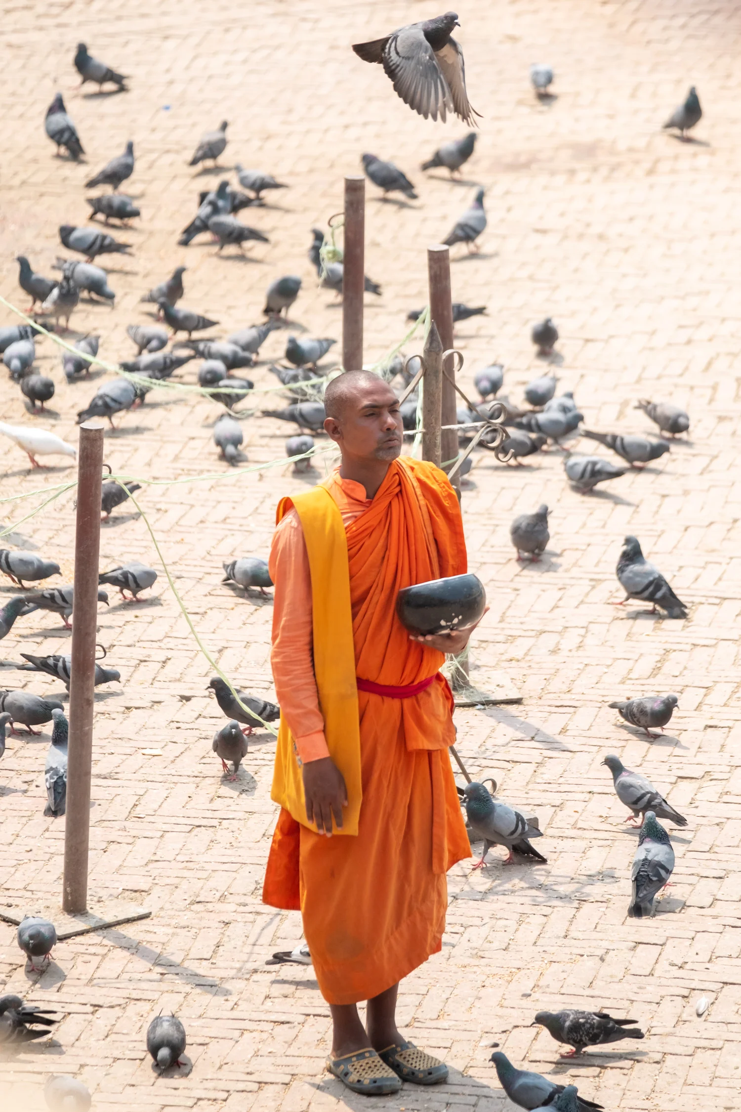 Monk at Boudhanath Stupa