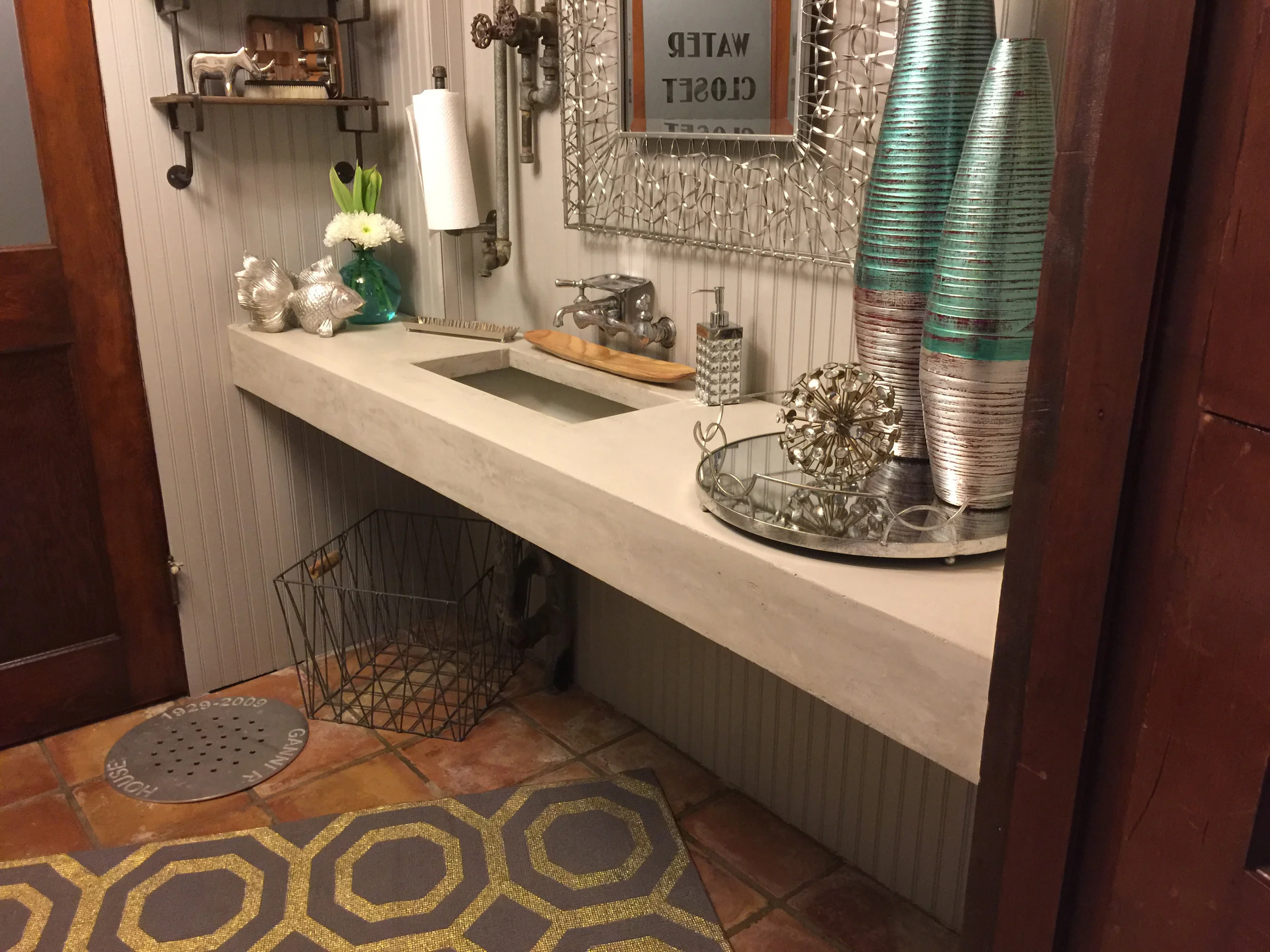 countertop basement and canoe.JPG