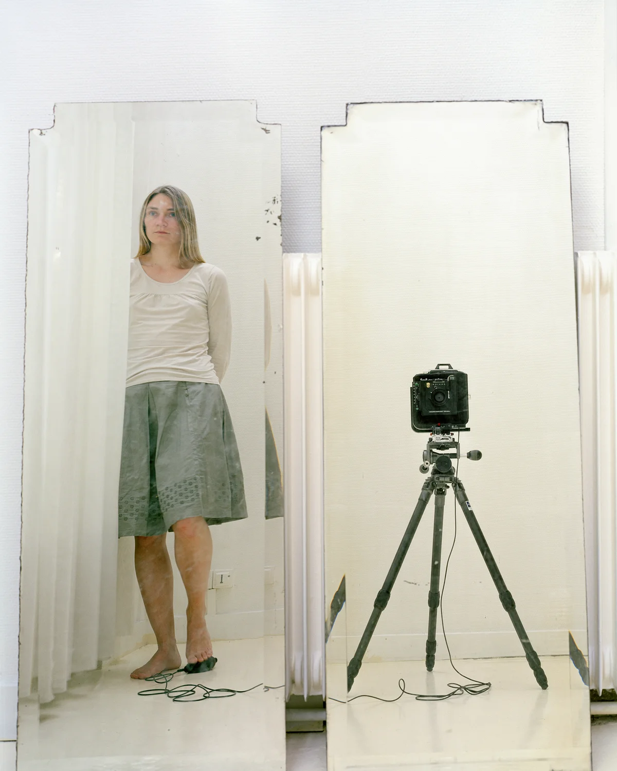 Artist and Model Reflected in a Mirror 2