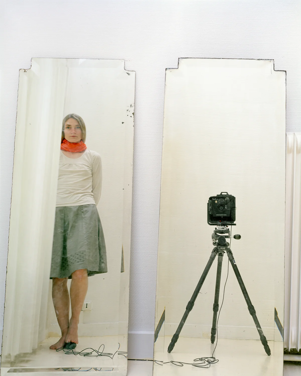 Artist and Model Reflected in a Mirror 3