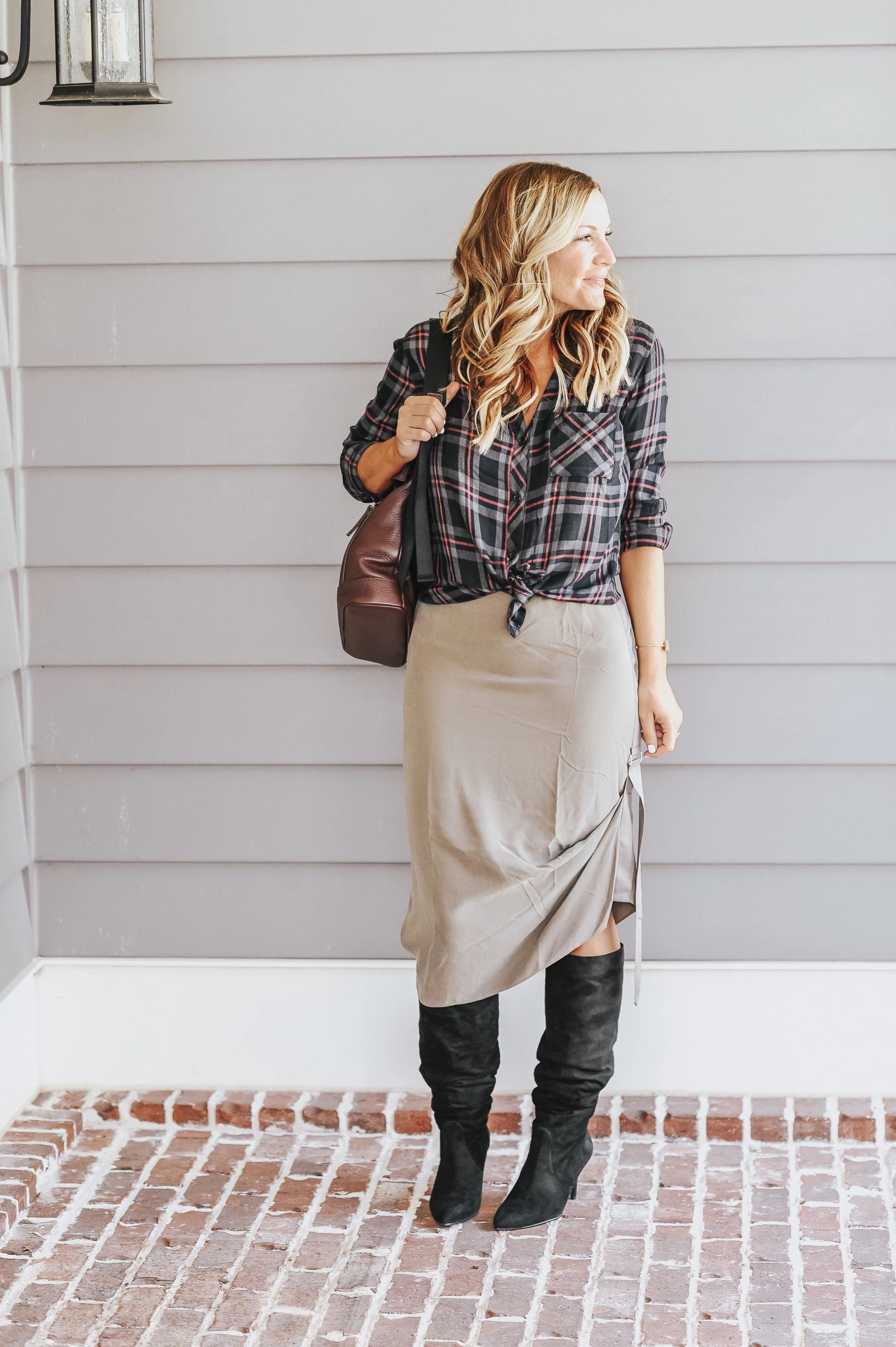rails button down (softest button down of all time, ON SALE) | Stuart weitzman boots (on MAJOR sale-50% off!)