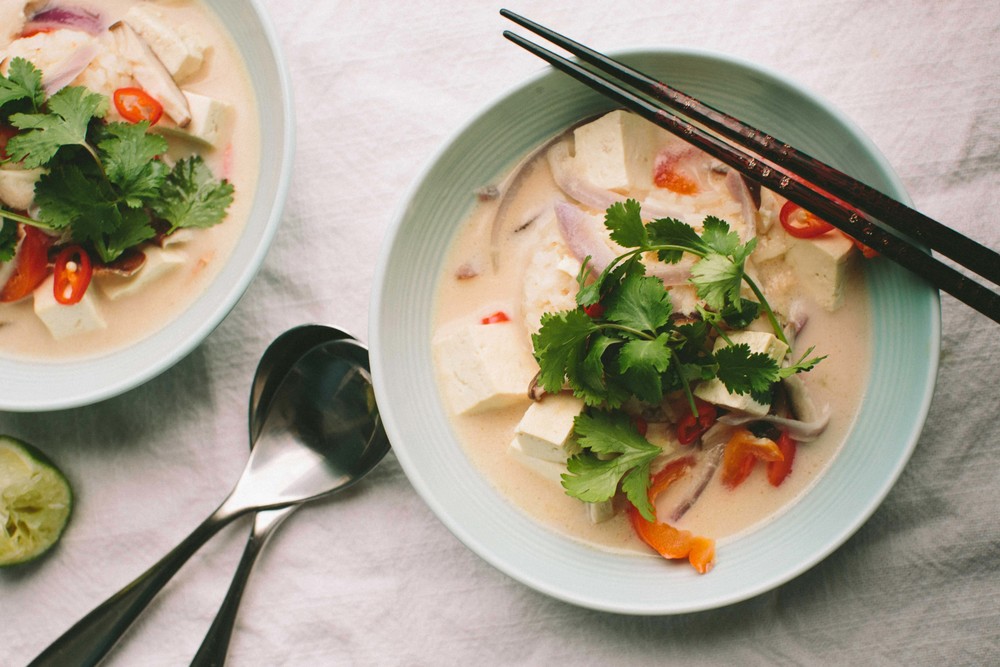 Tom Kha Tofu (Thai Coconut Soup) — A Thought For Food