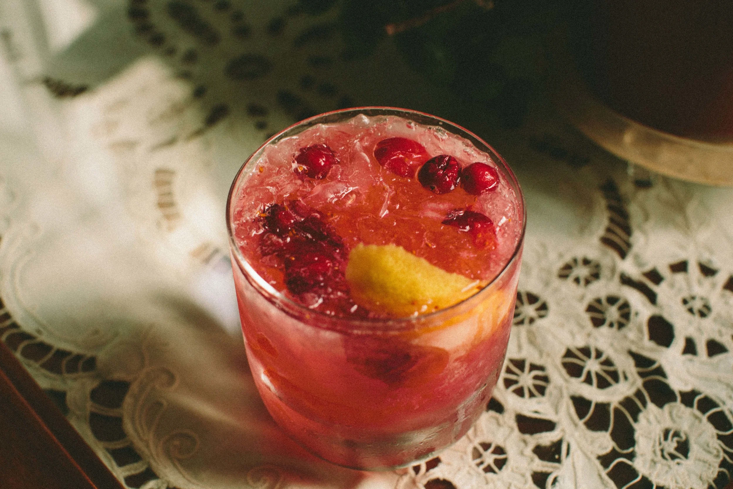 Cranberry Ginger Whiskey Smash | athoughtforfood.net @athoughtforfood