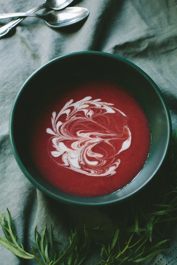 Chilled Plum Soup // A Thought For Food