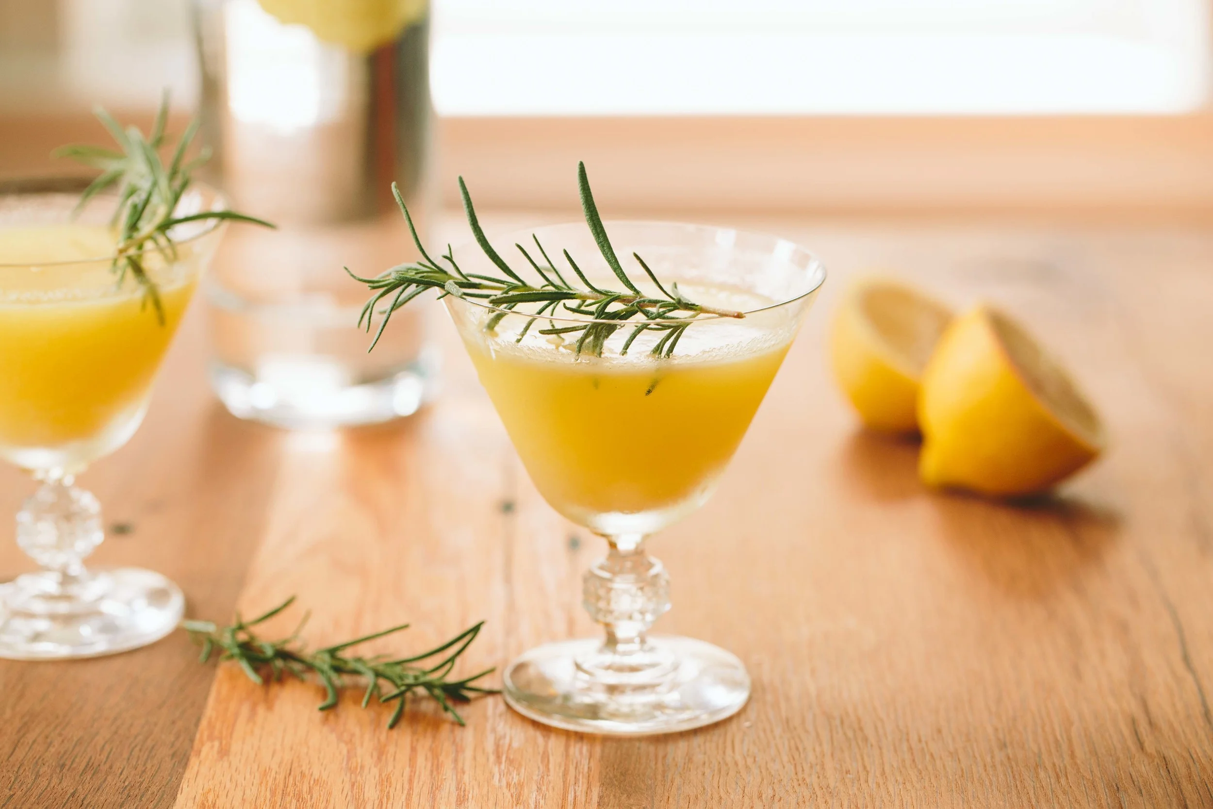 Golden Beet, Vodka, + Rosemary Cocktail | A Thought For Food