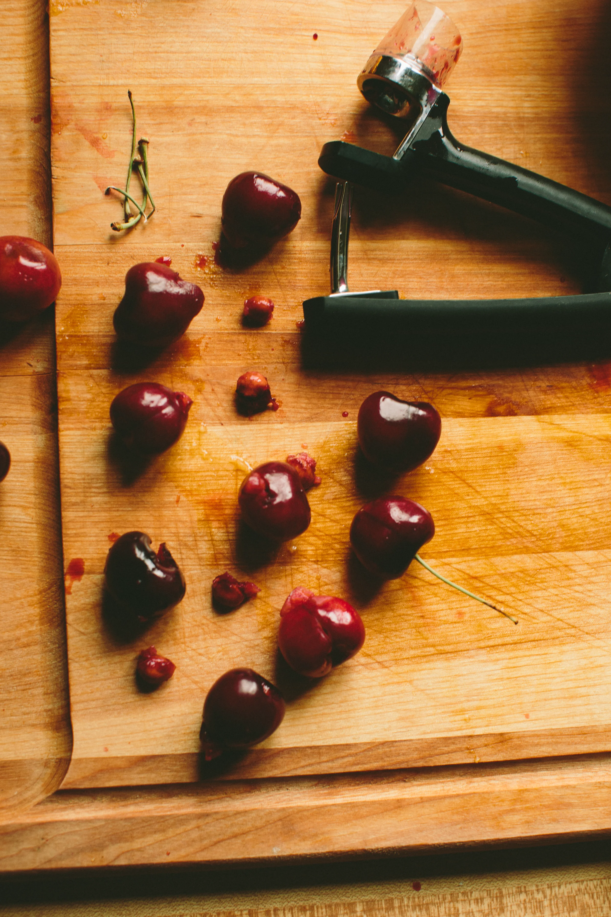 Burrata with Cherries and Balsamic Roasted Peaches | A Thought For Food
