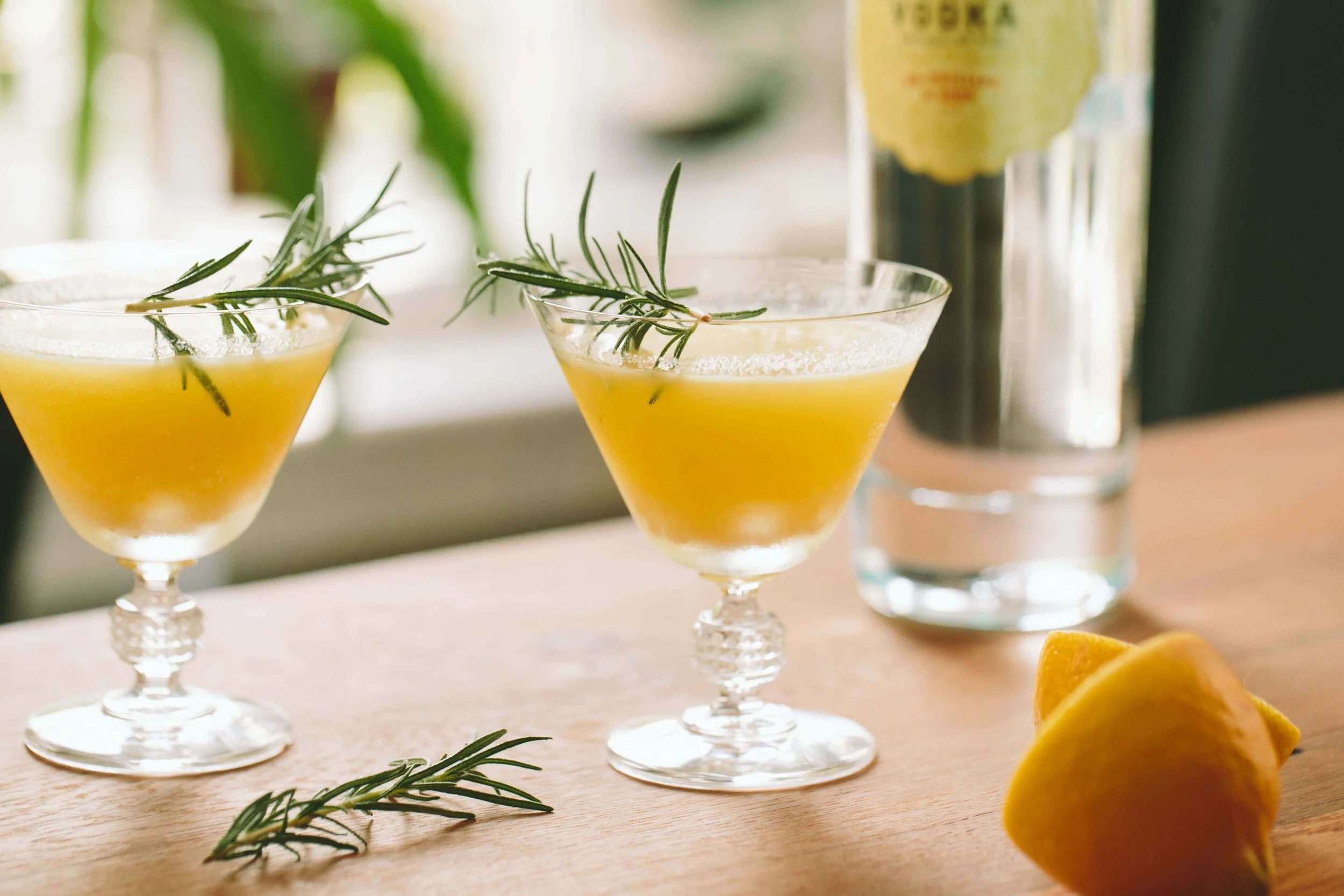 Golden Beet, Vodka, + Rosemary Cocktail | A Thought For Food