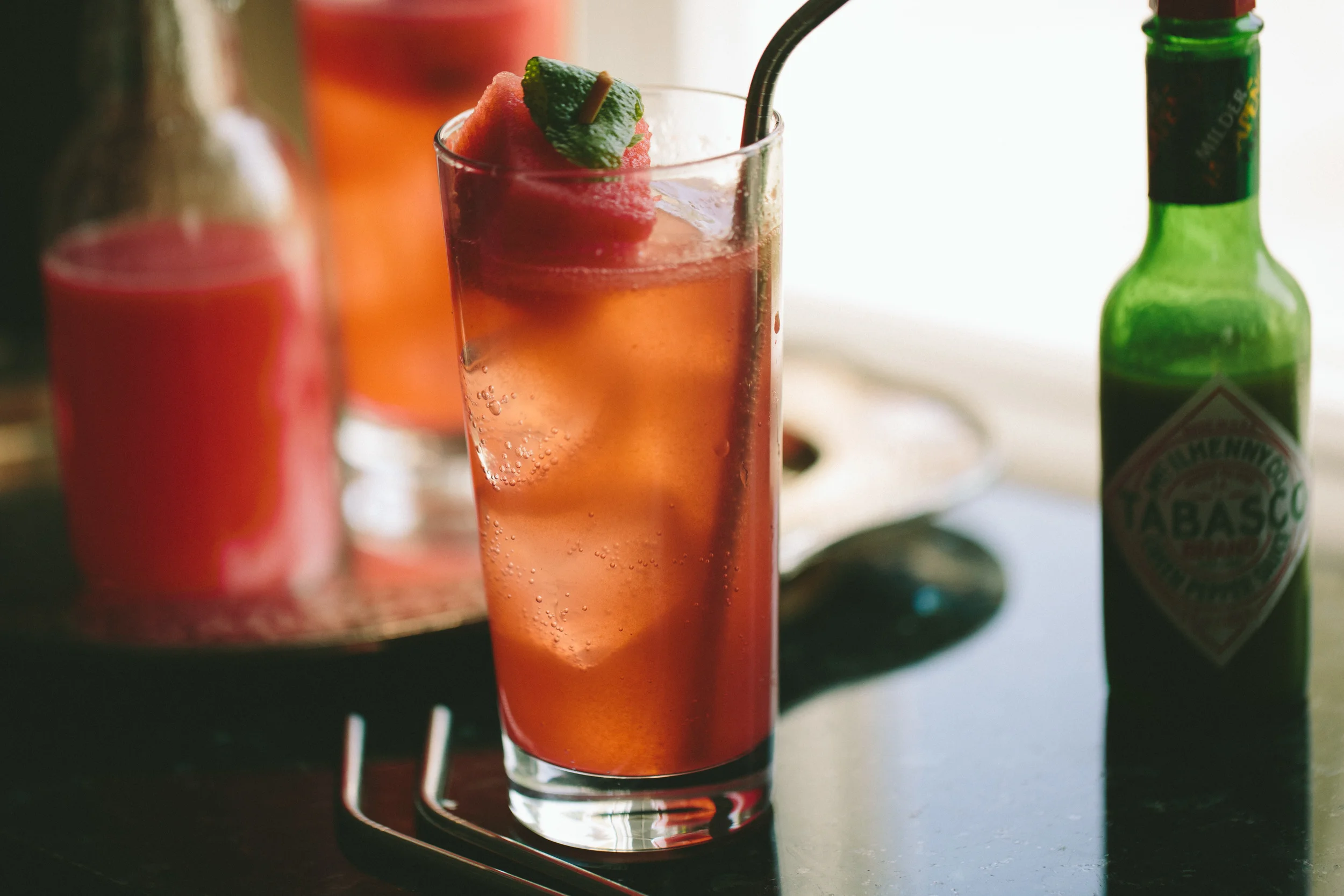 Watermelon Shrub Spritzer // A Thought For Food