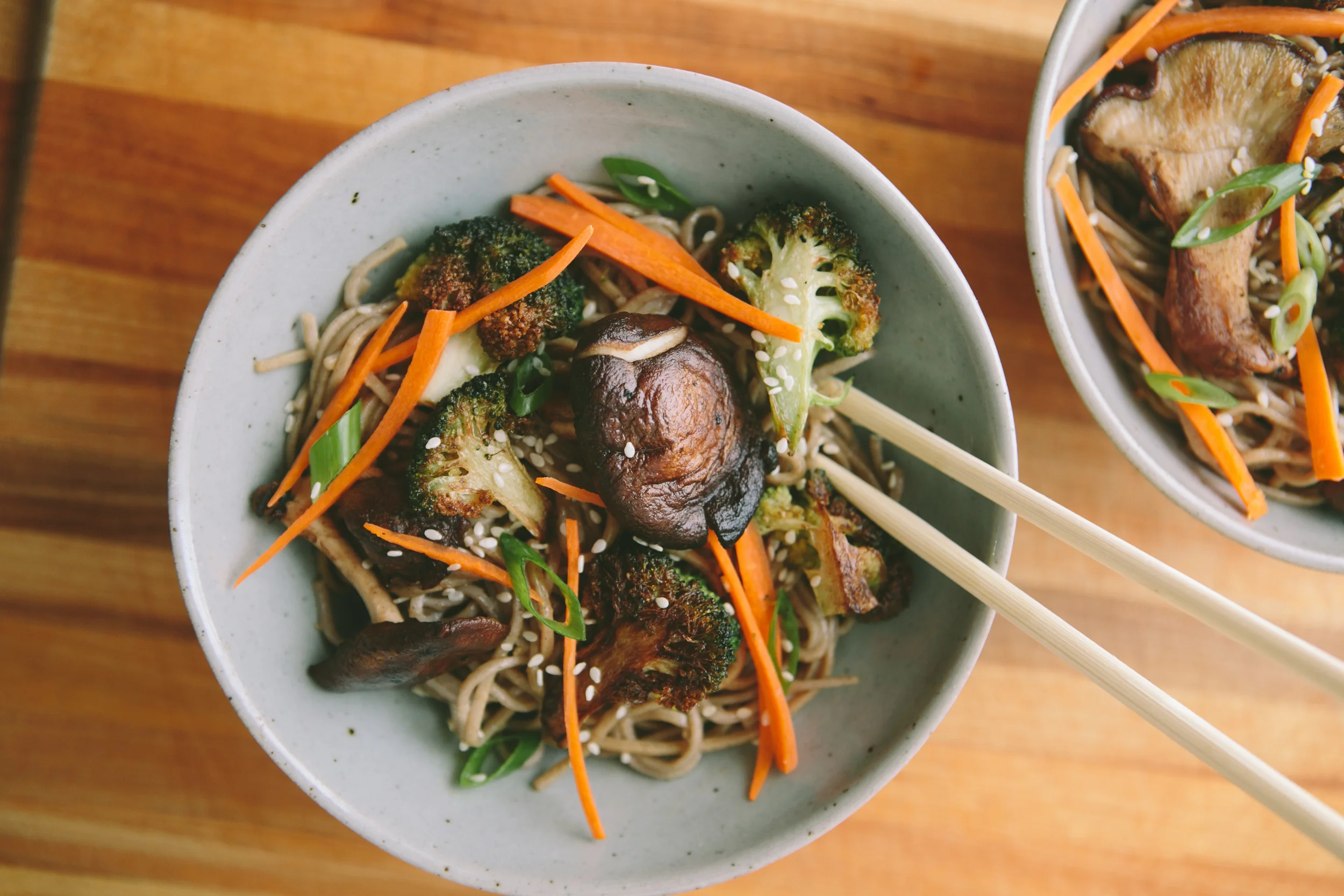 Shiitake Mushroom + Broccoli Soba Noodles