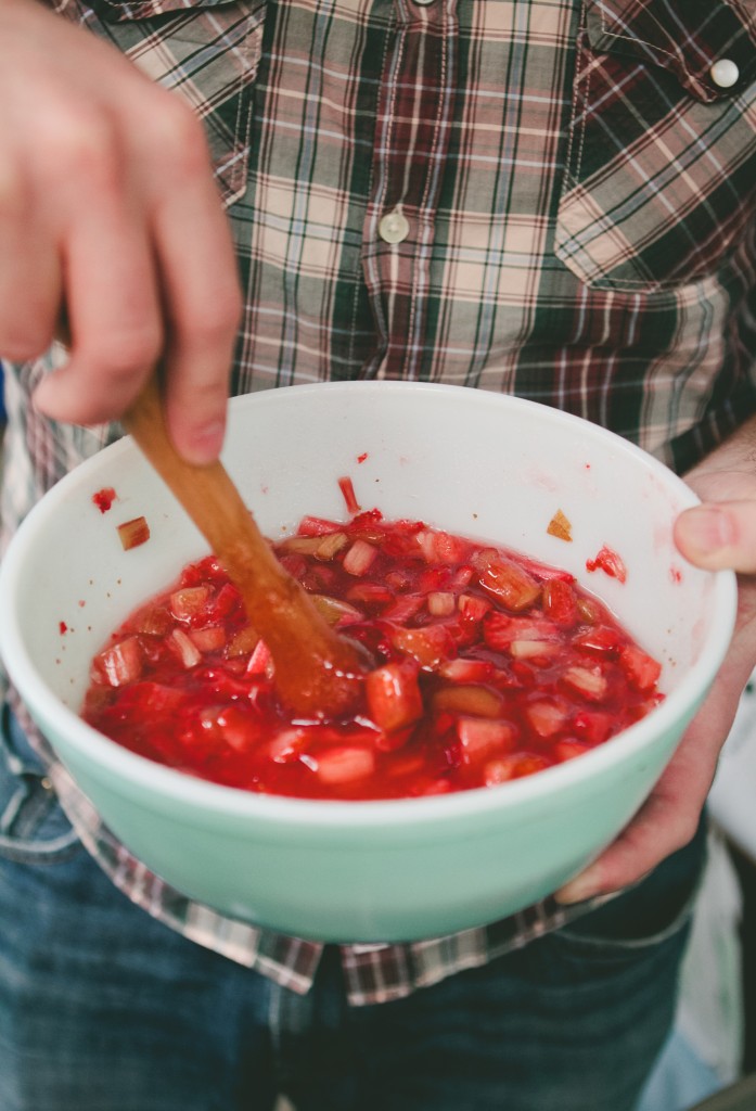 Strawberry Rhubarb Shrub from A Thought For Food