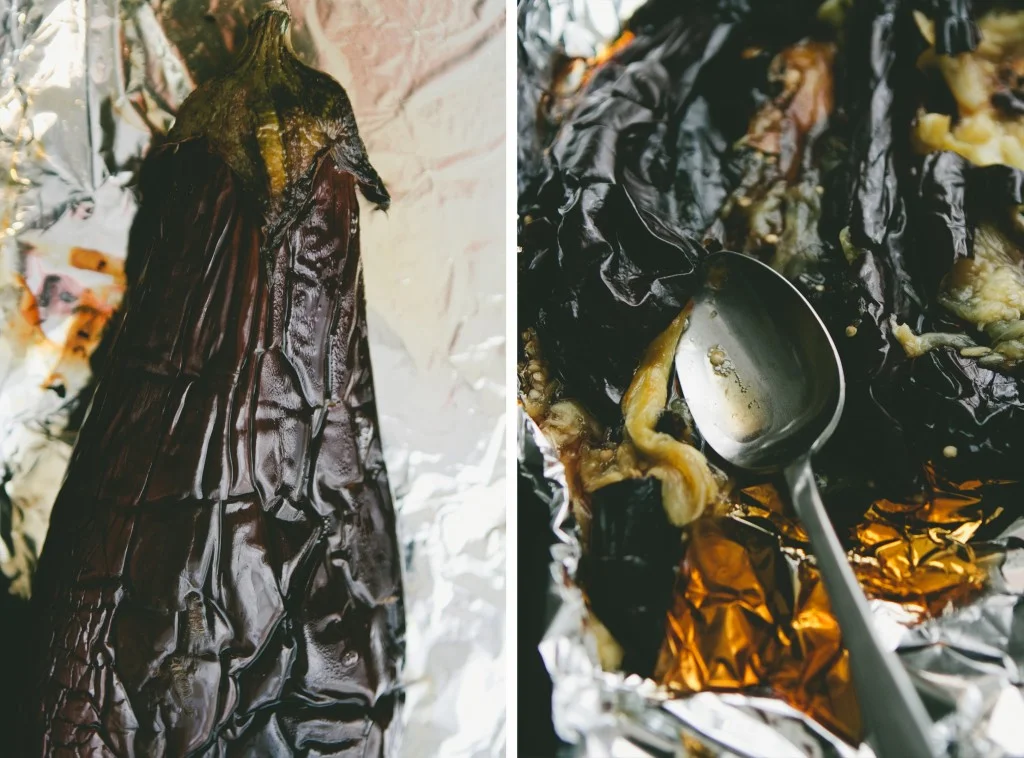 Burnt Eggplant from A Thought For Food