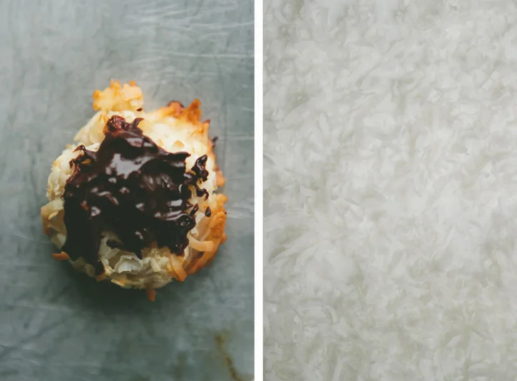 Chocolate-Dipped Macaroons from A Thought For Food #recipe #dessert #passover