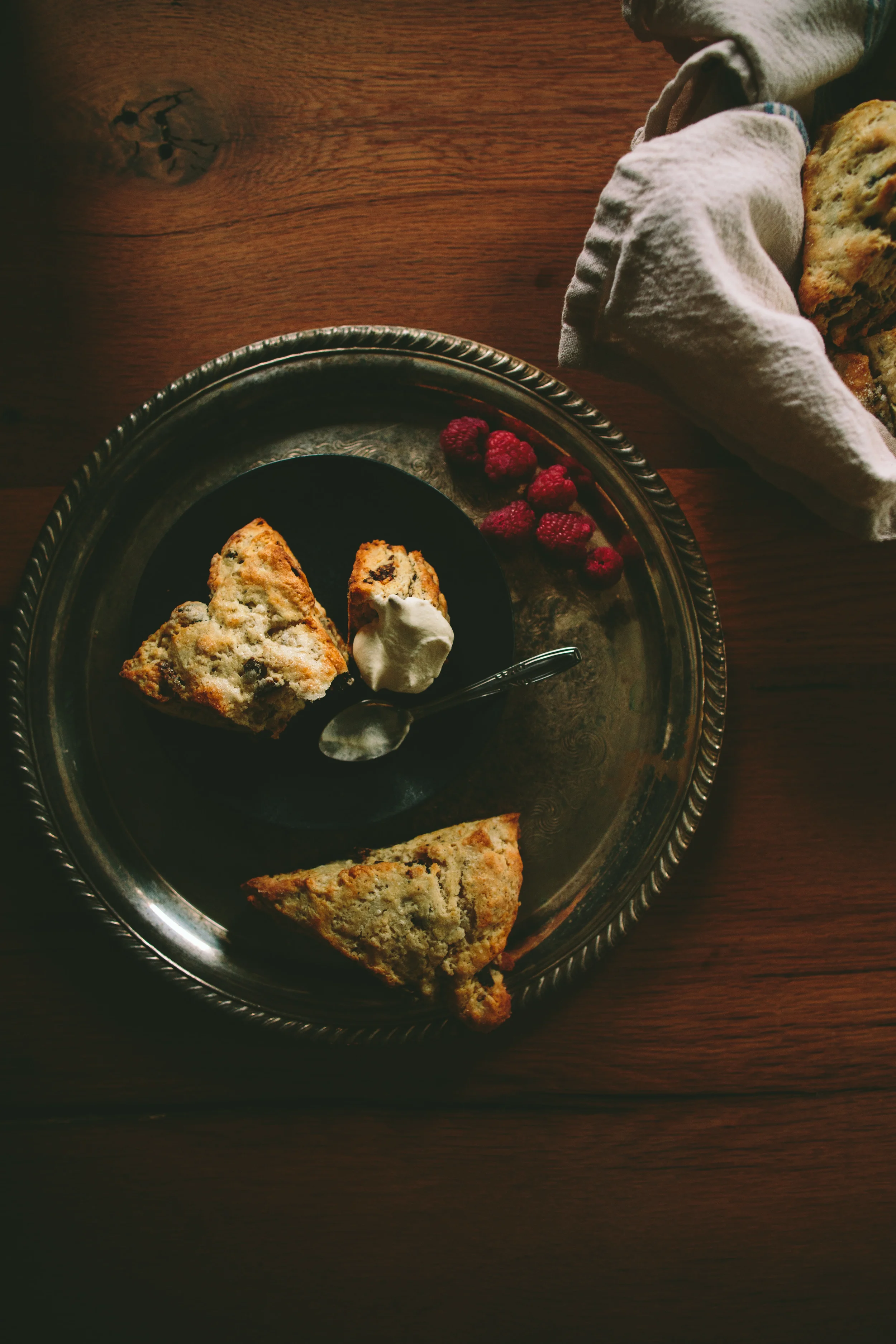 Fig and Black Pepper Scones with Clotted Cream + A Giveaway