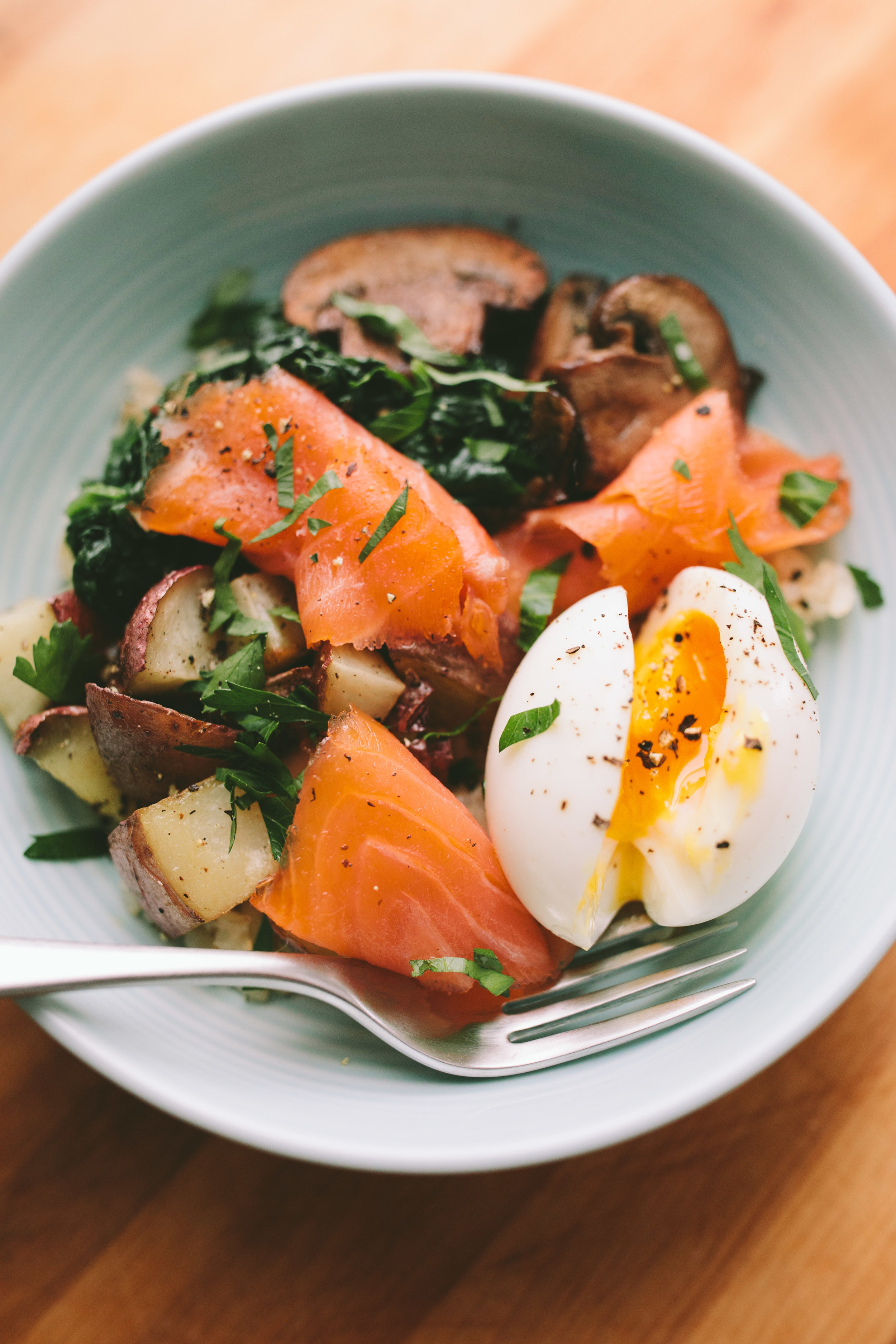 Smoked Salmon Breakfast Bowl With A 6 Minute Egg A Thought For Food
