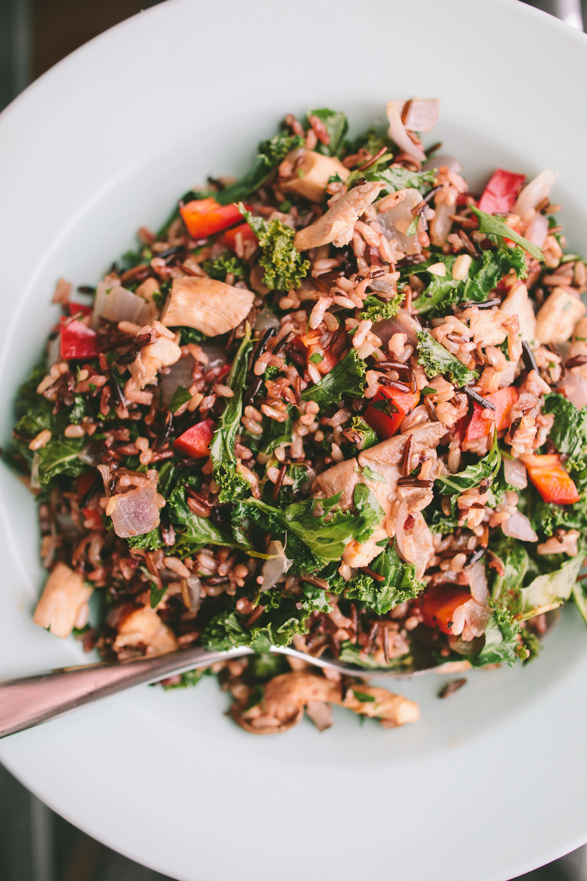 Wild Rice with Sautéed Kale and Oyster Mushrooms — A Thought For Food