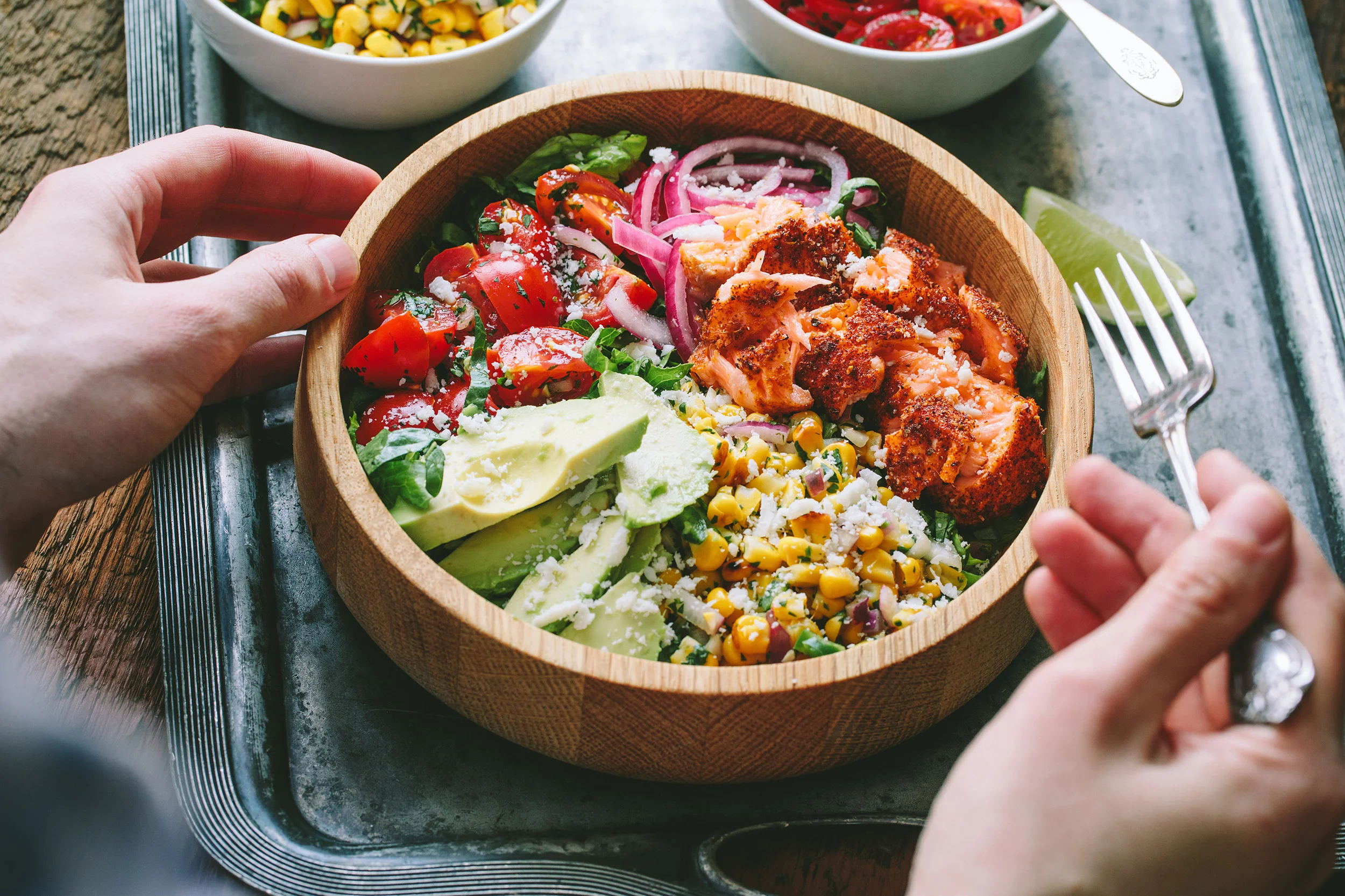Roasted Salmon Burrito Bowl + Cookbook Giveaway