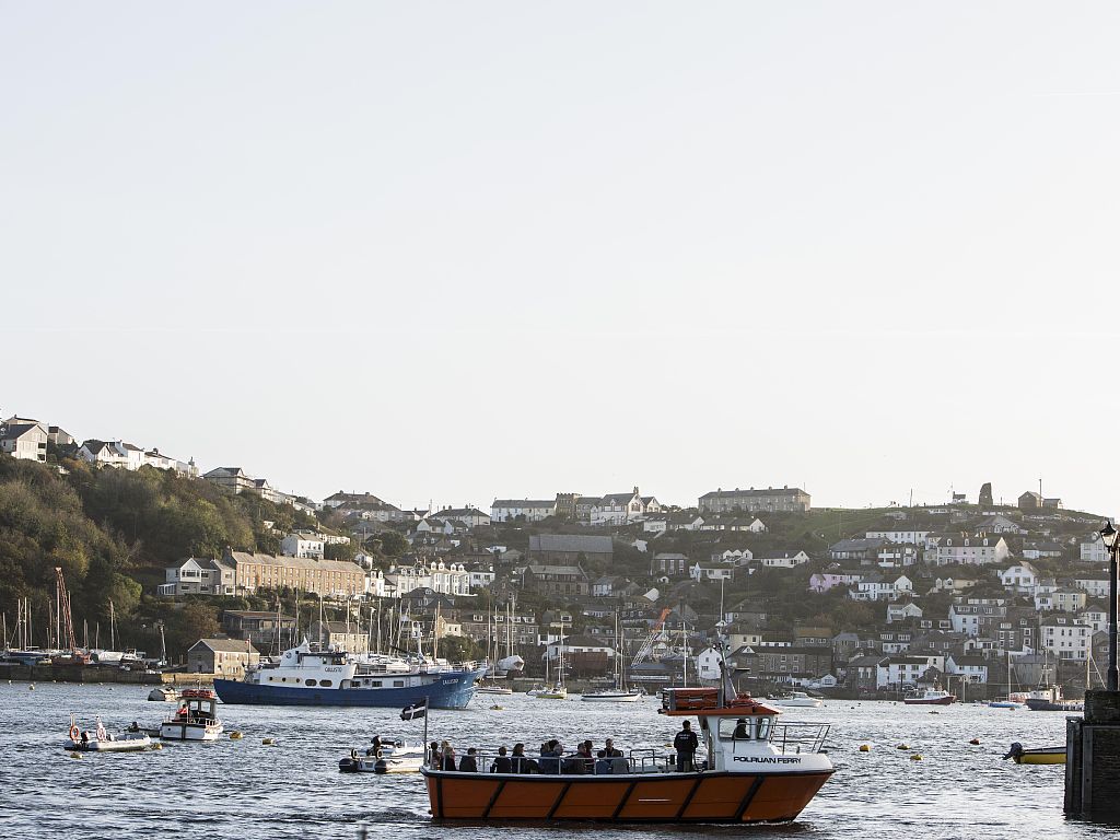 2 Albert Place: View from the terrace (Polruan Ferry)