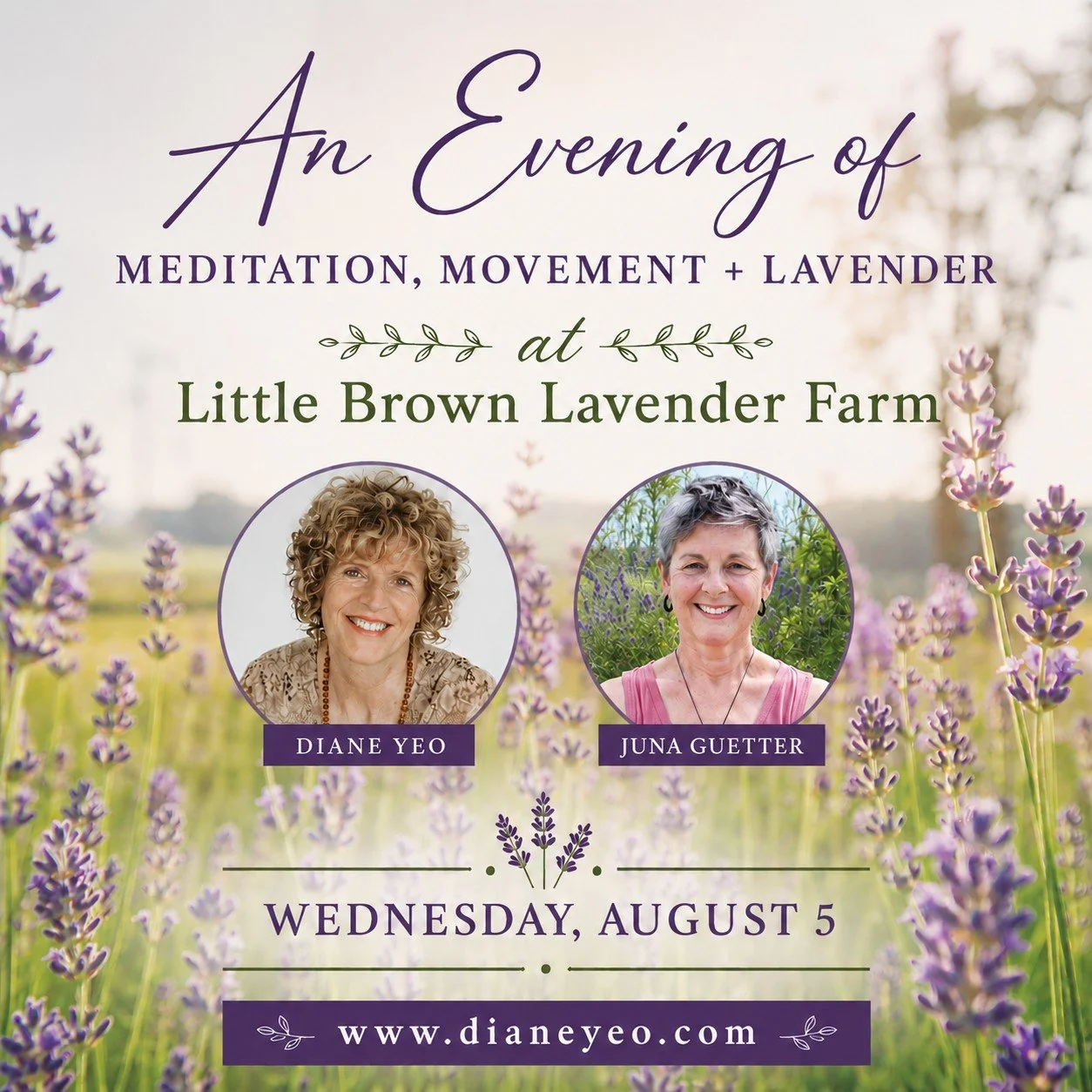 An Evening of Meditation, Movement + Lavender