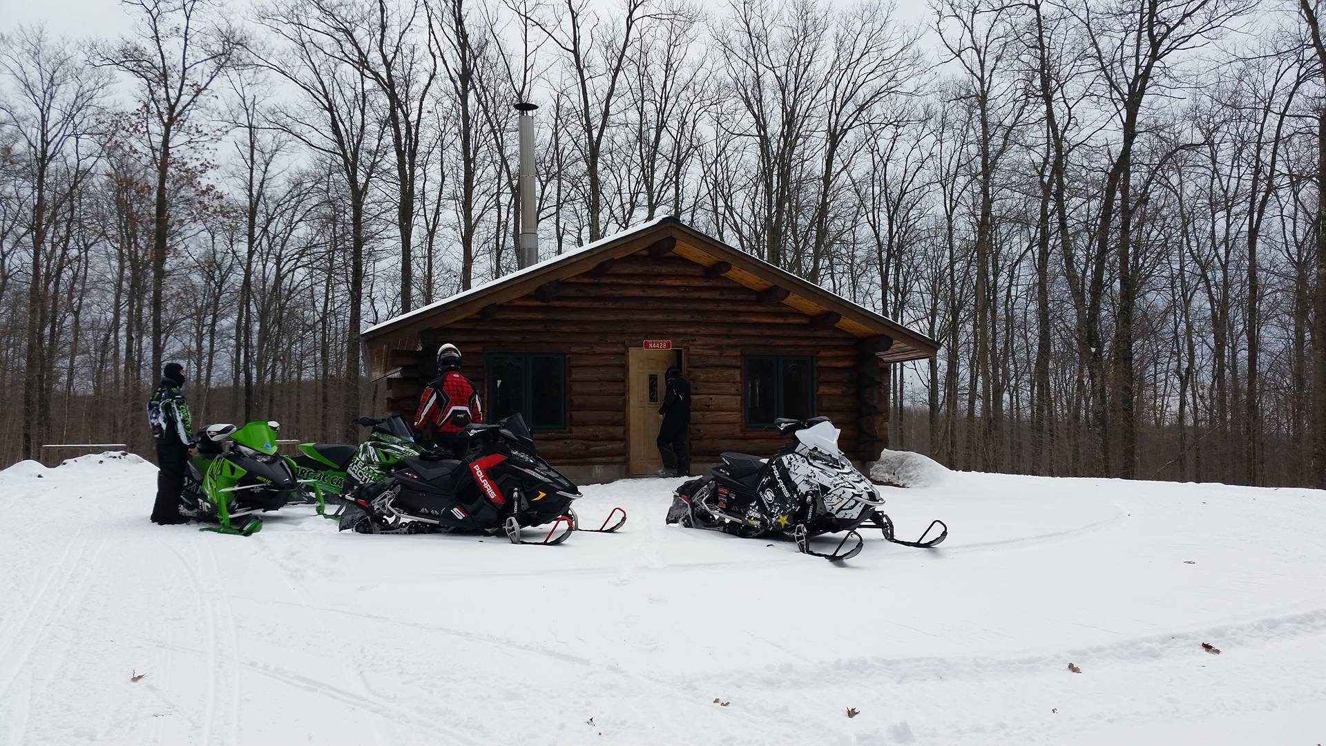 Our warming shed being used by Kevin Landwehr and his sledding group. Thanks for sharing this photo!