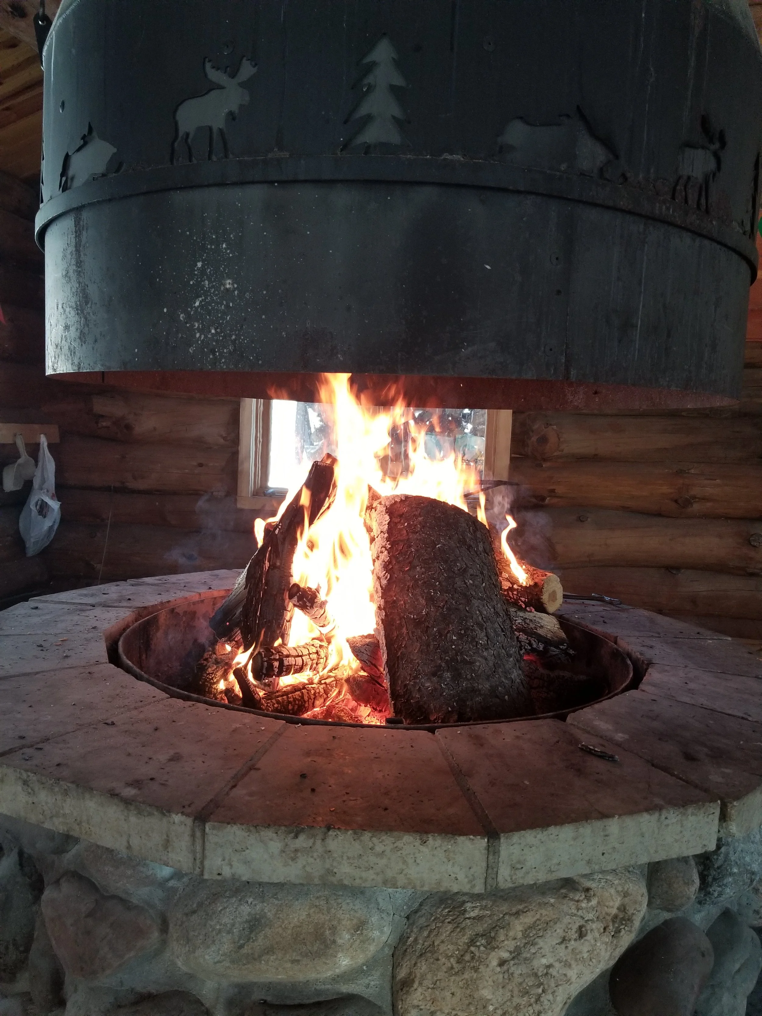 Fire in the pit at the warming shed-thanks to Jim Wishall