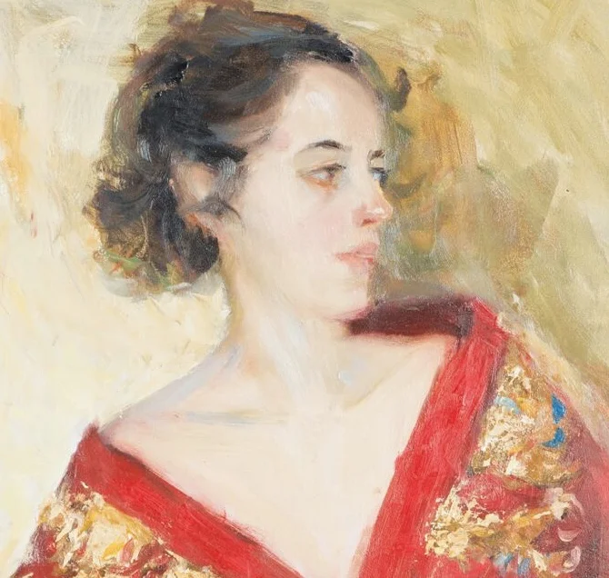 Susan Janson - Kimono, Oil On Canvas